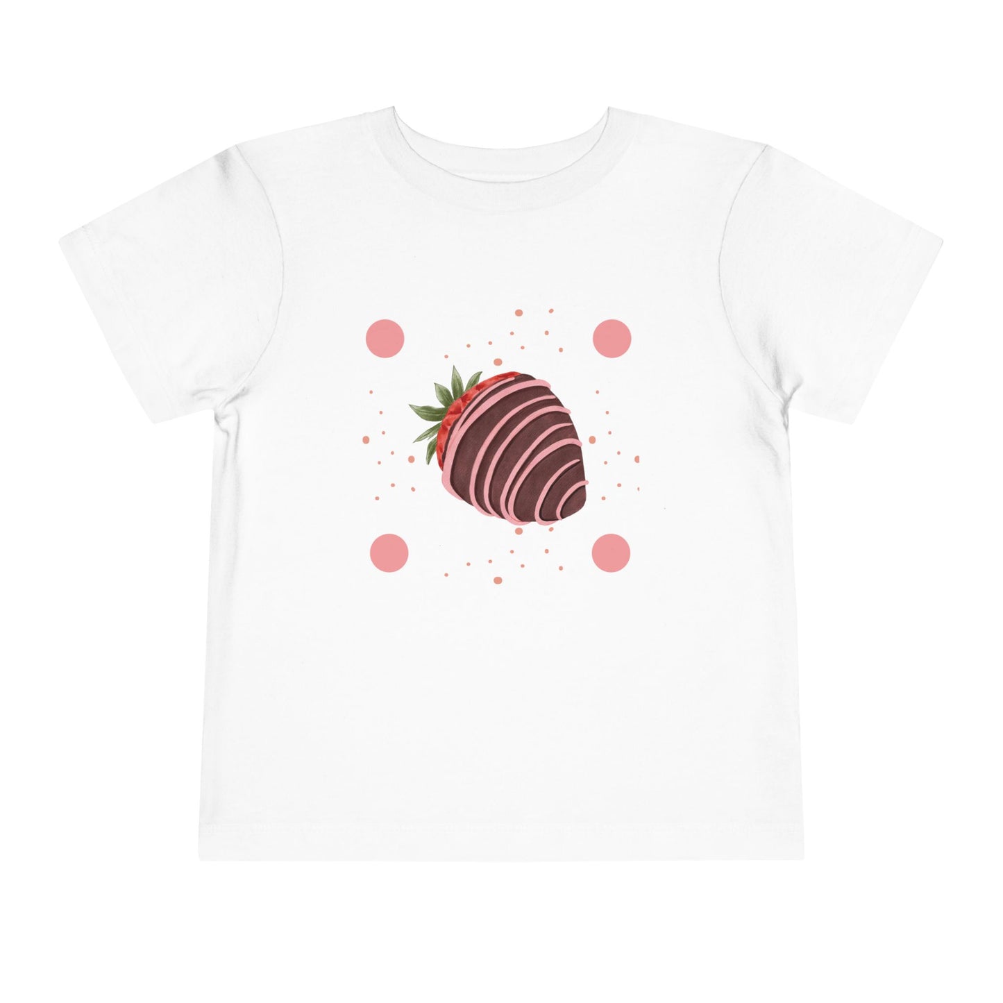 Chocolate Strawberry Toddler Tee - Cute Short Sleeve Kids Shirt for Birthdays & Special Occasions