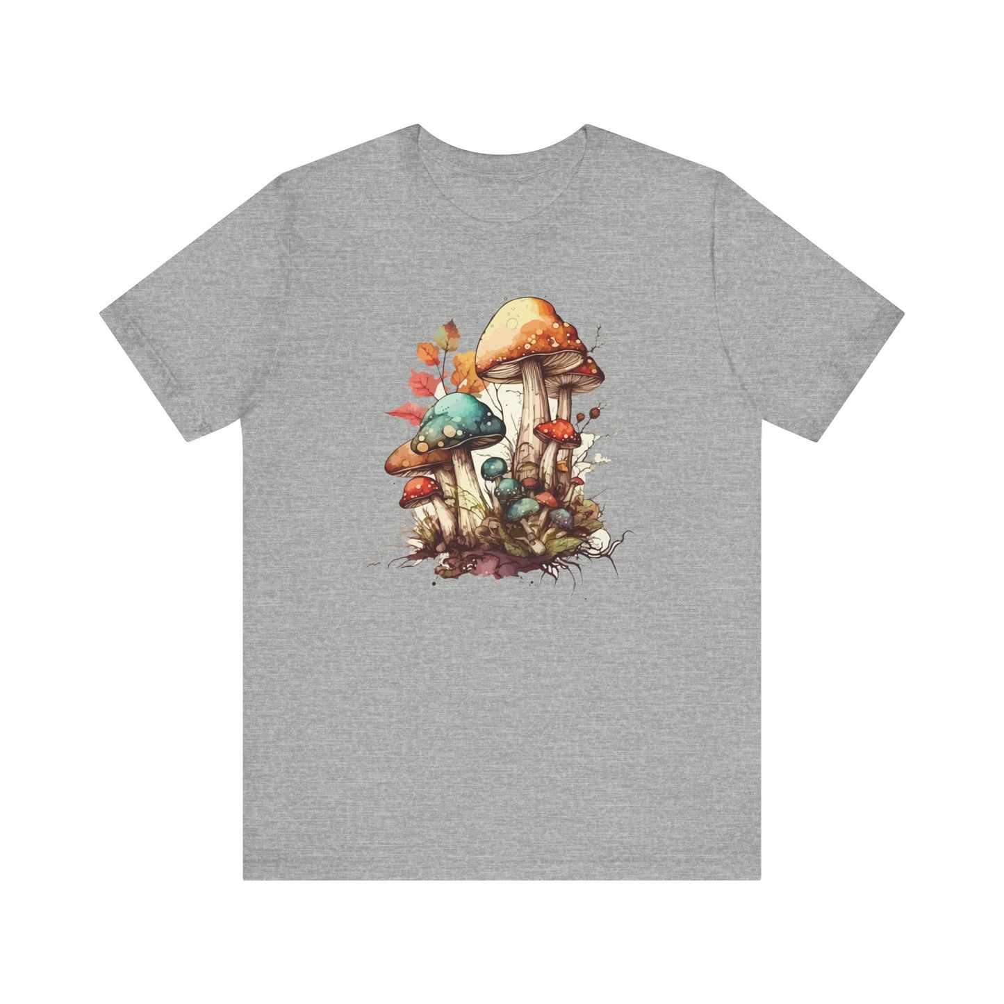 Whimsical Mushroom Graphic Tee - Nature Lover's Unisex Jersey T-Shirt