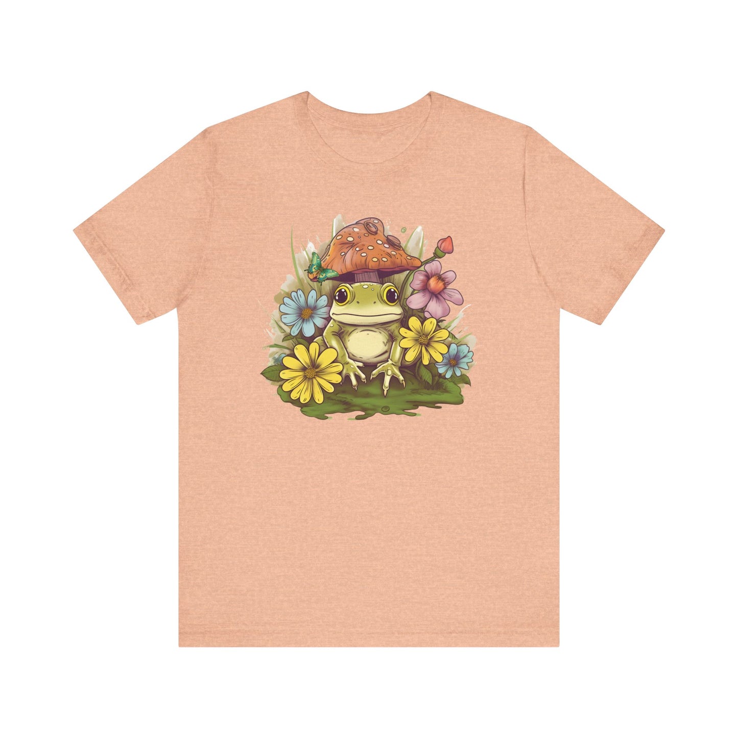 Cute Frog and Flower Unisex Jersey Tee