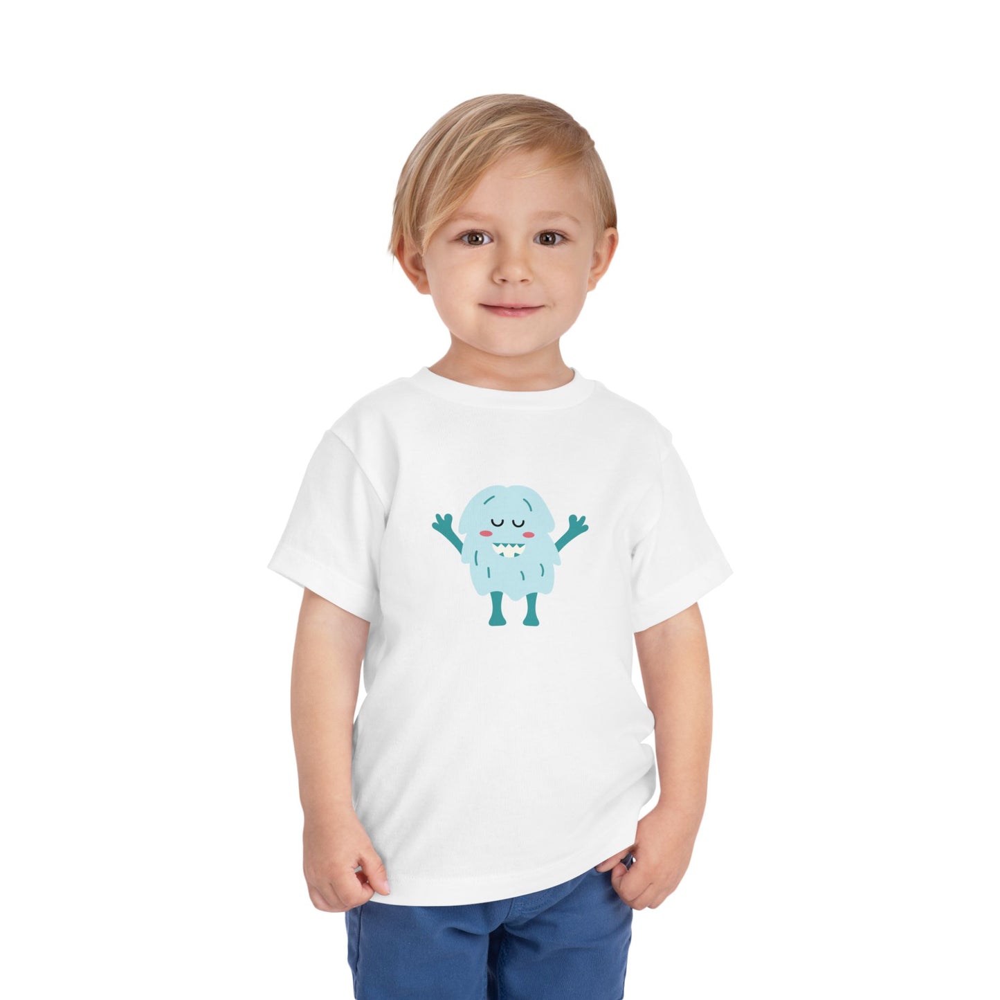 Cute Monster Toddler Short Sleeve Tee - Adorable Playful Shirt for Kids