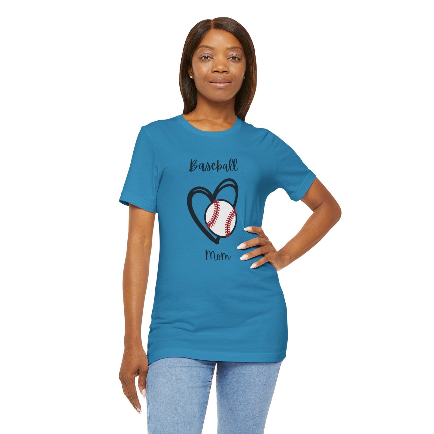Baseball Mom Heart Tee -Jersey Short Sleeve T-Shirt