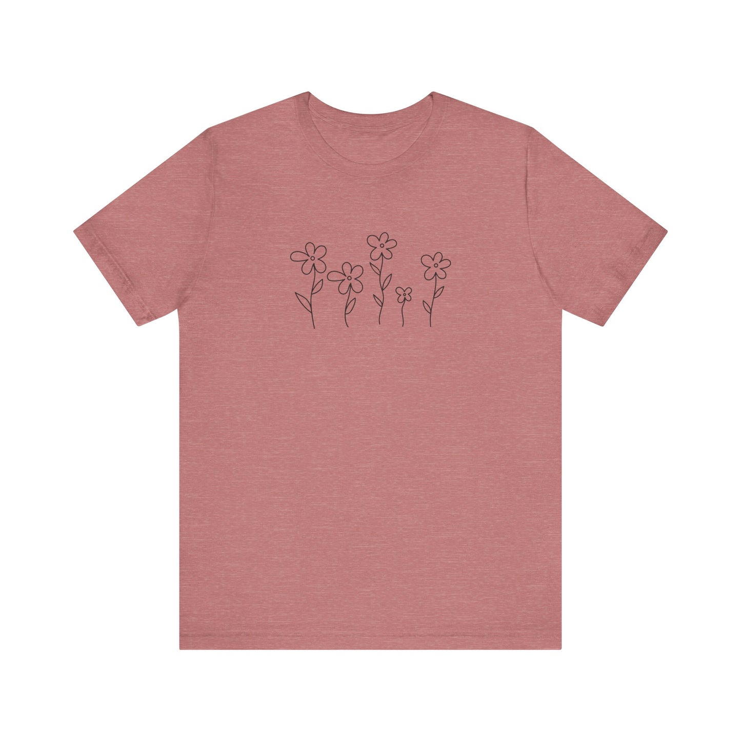 Floral Graphic Tee - Casual Comfort for Nature Lovers