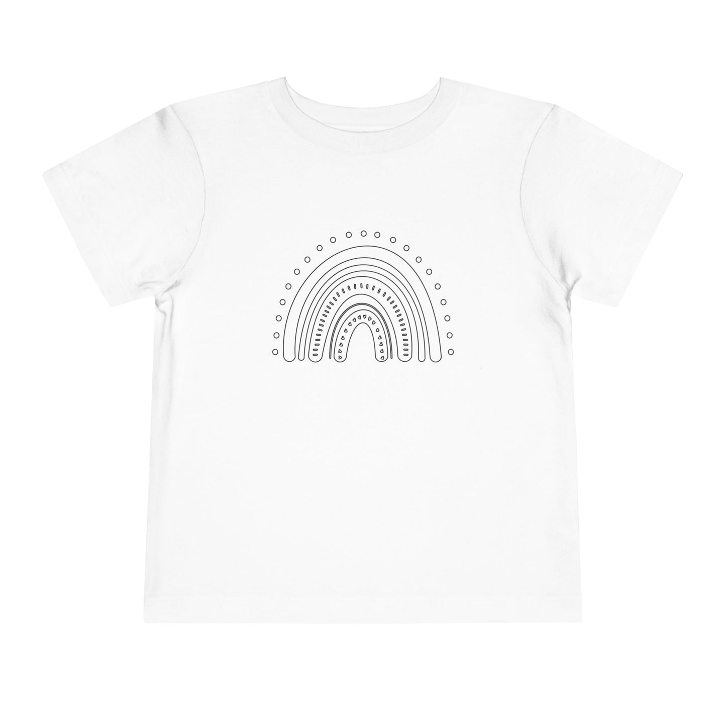 Toddler Rainbow Short Sleeve Tee - Cute Kids' T-Shirt for Playtime and Celebrations