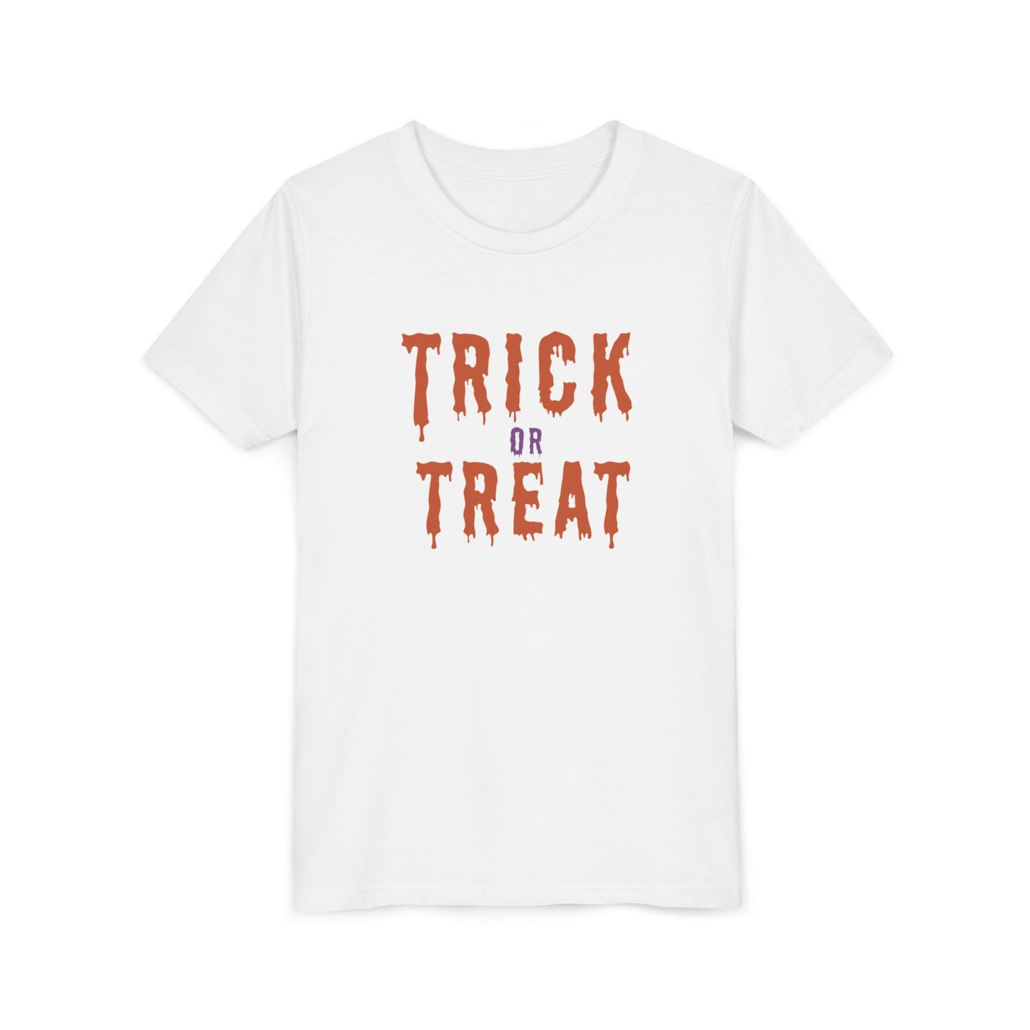 Halloween Youth Tee - Trick or Treat, Kids Halloween T-Shirt, Spooky Season Outfit, Fun Halloween Apparel, Trick or Treat Tee
