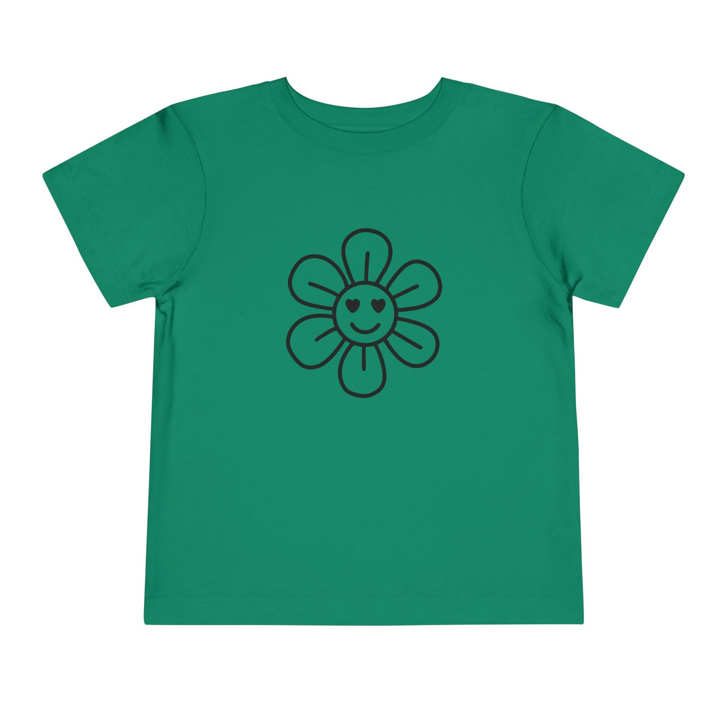 Happy Flower Toddler Short Sleeve Tee - Cute & Comfortable Kids T-Shirt