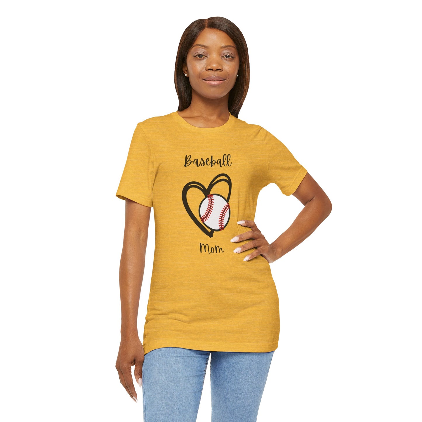 Baseball Mom Heart Tee -Jersey Short Sleeve T-Shirt