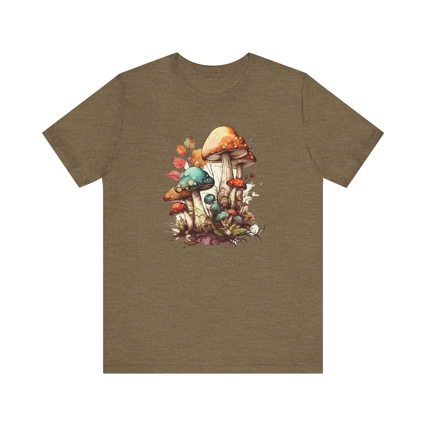 Whimsical Mushroom Graphic Tee - Nature Lover's Unisex Jersey T-Shirt