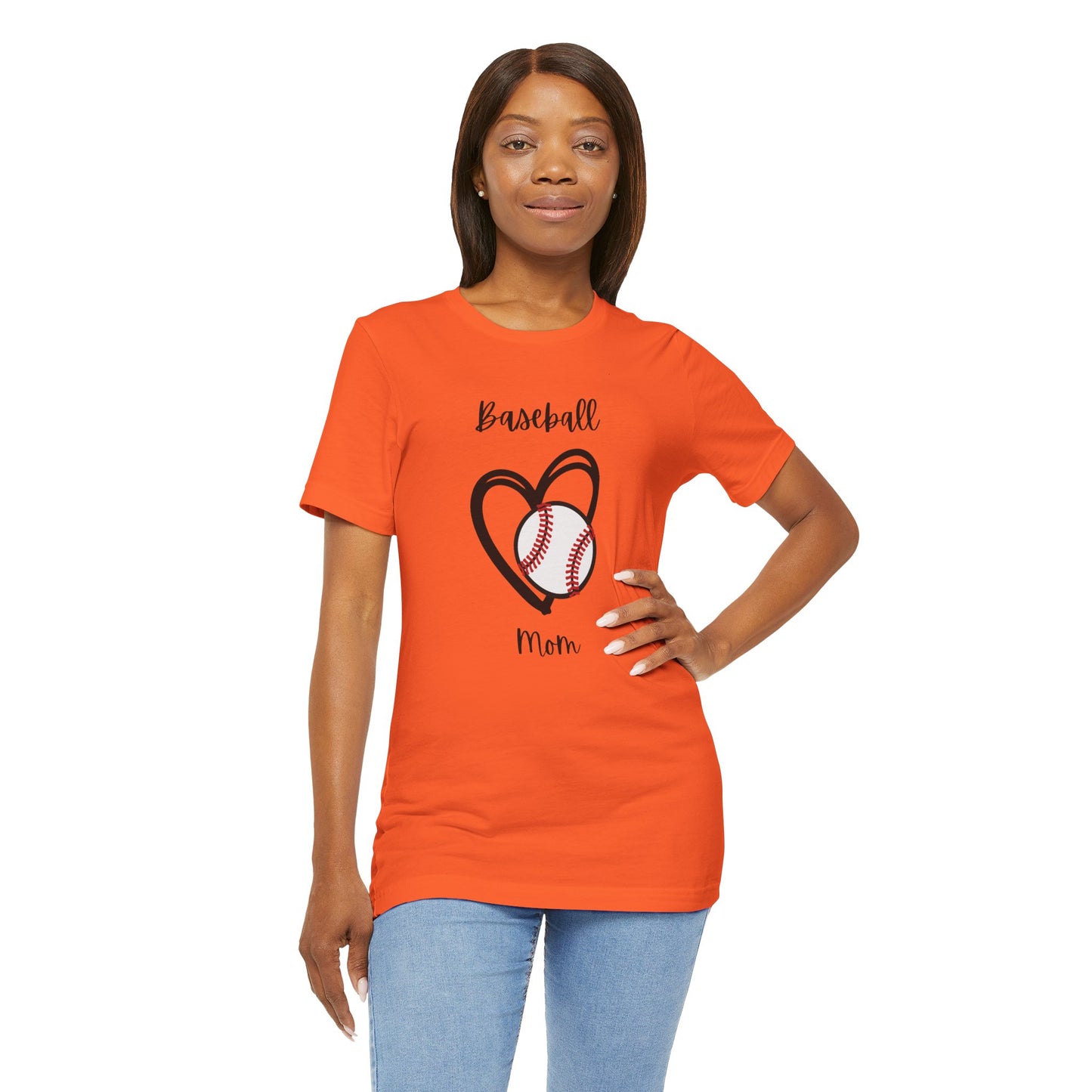 Baseball Mom Heart Tee -Jersey Short Sleeve T-Shirt