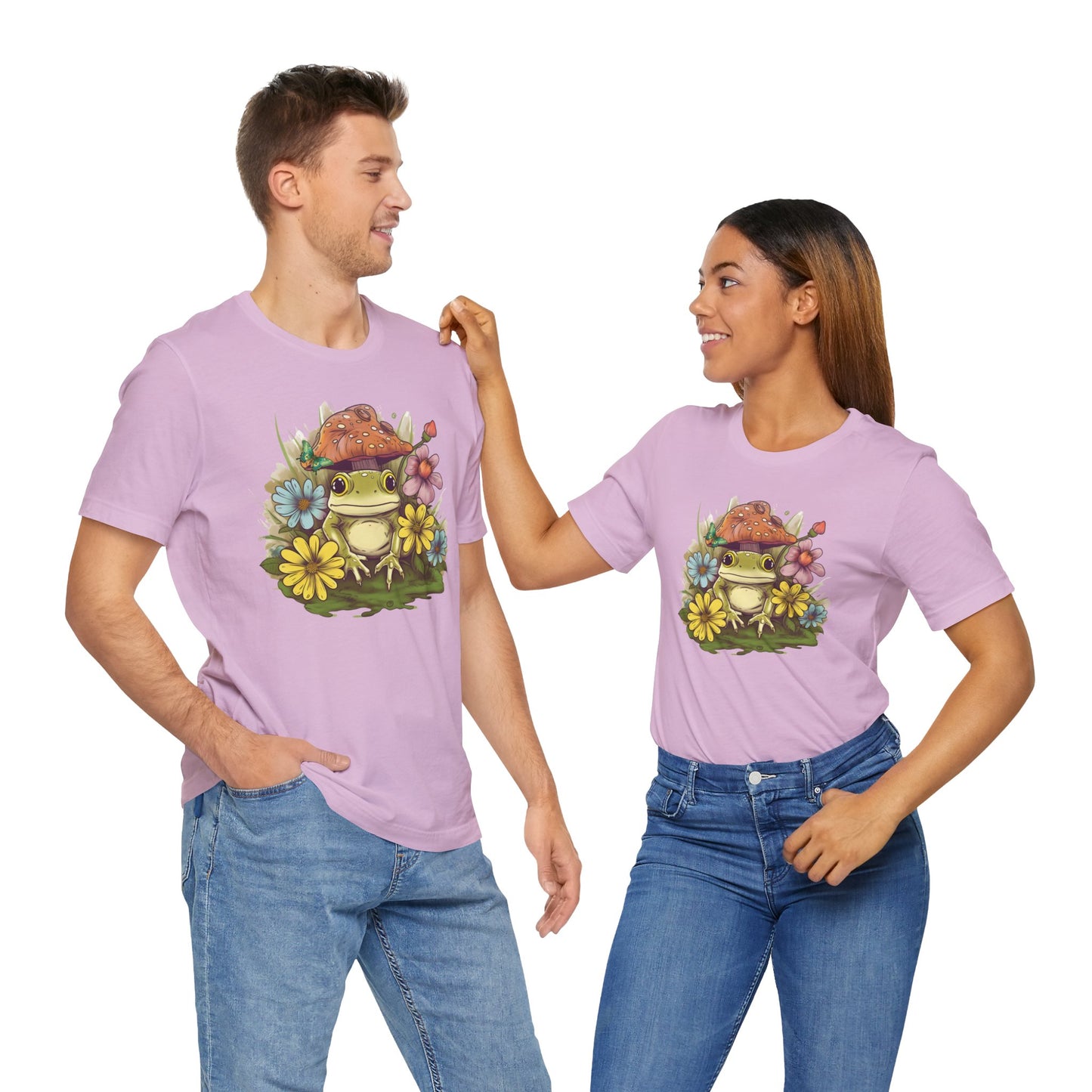 Cute Frog and Flower Unisex Jersey Tee