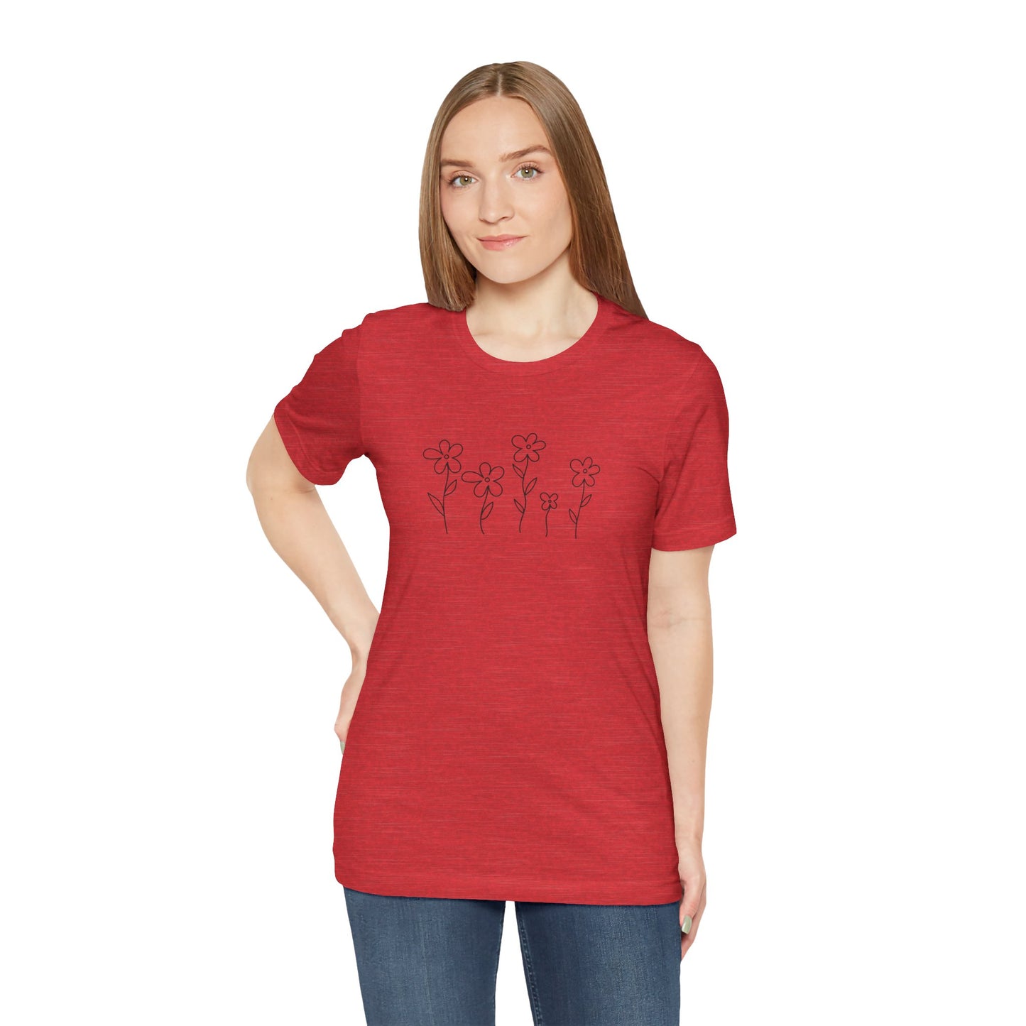 Floral Graphic Tee - Casual Comfort for Nature Lovers
