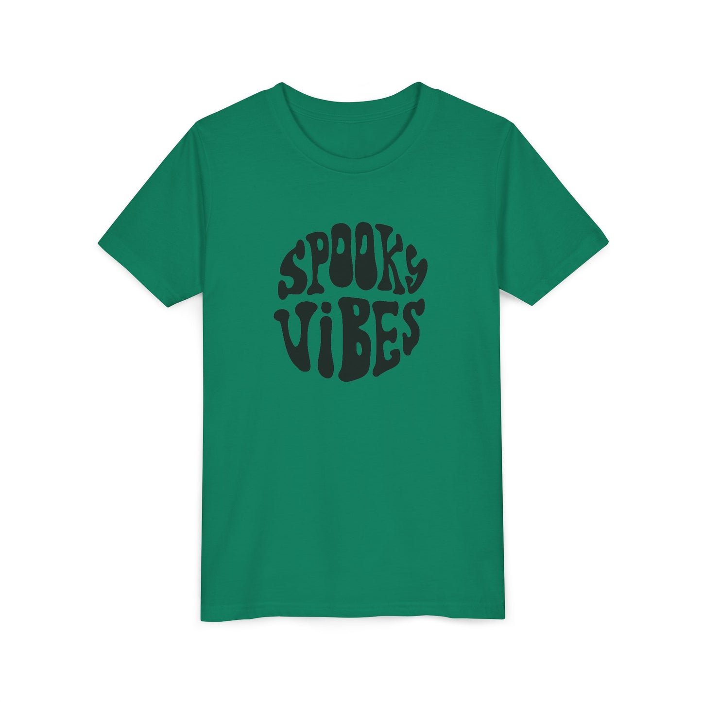 Spooky Vibes Youth Tee, Halloween Shirt, Kids Graphic Tee, Fun Costume Top, Autumn Apparel, Party Wear