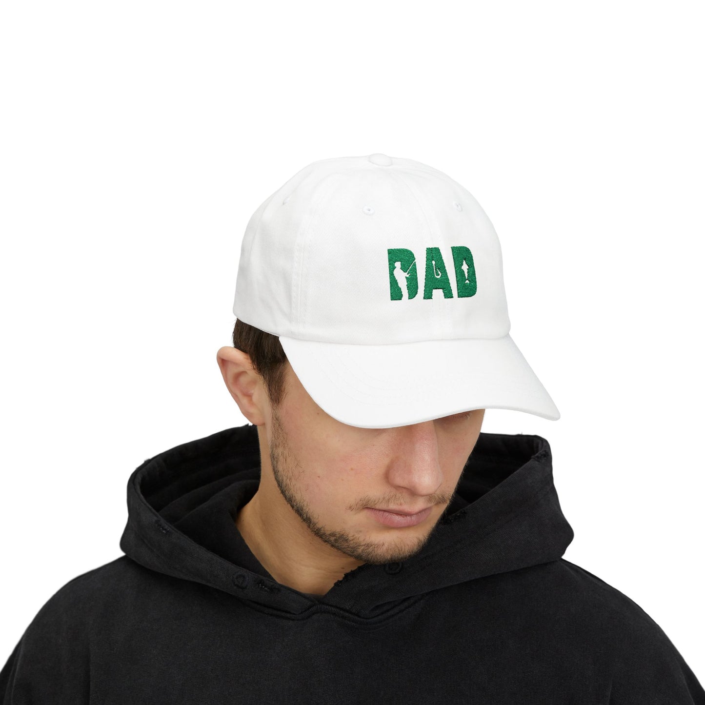Fishing Dad Cap - Stylish White Hat for Fathers Who Love Fishing