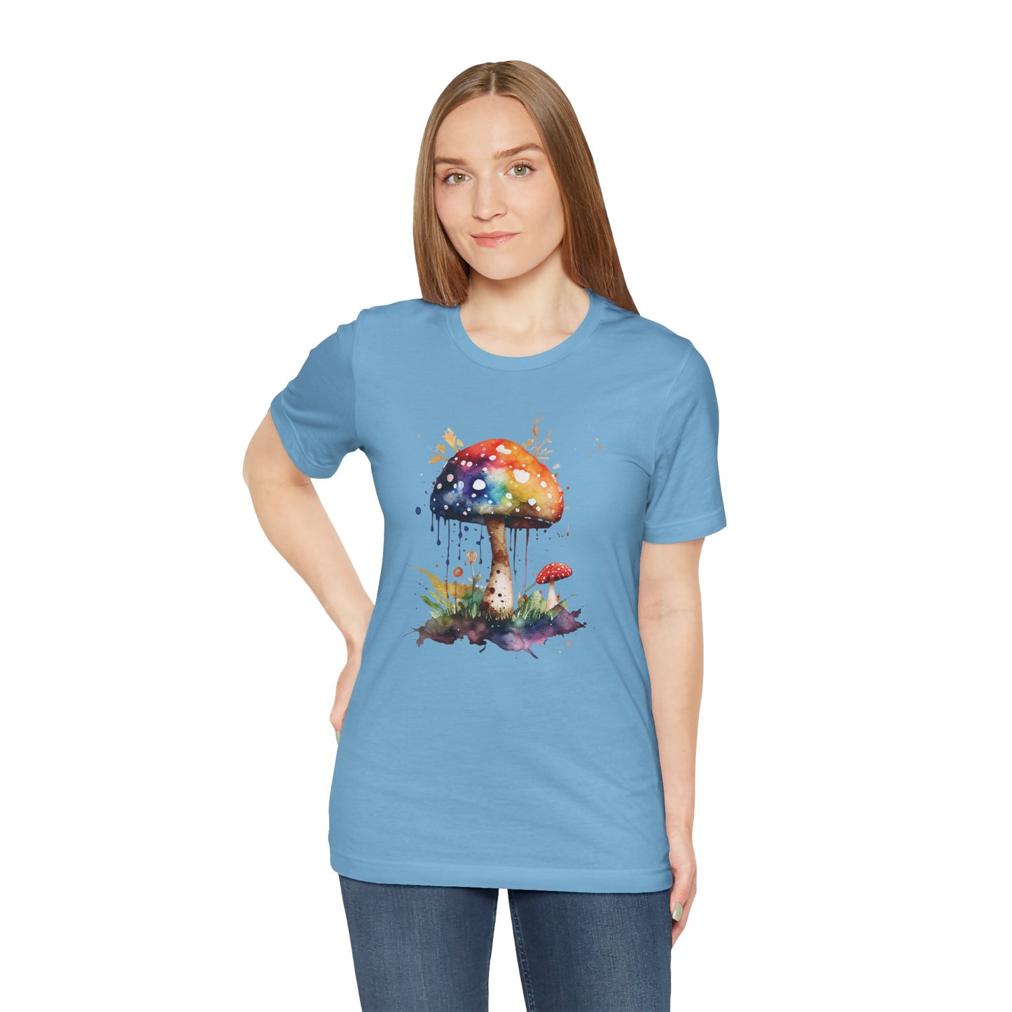 Colorful Mushroom Art Unisex Tee - Playful & Whimsical Design for Nature Lovers