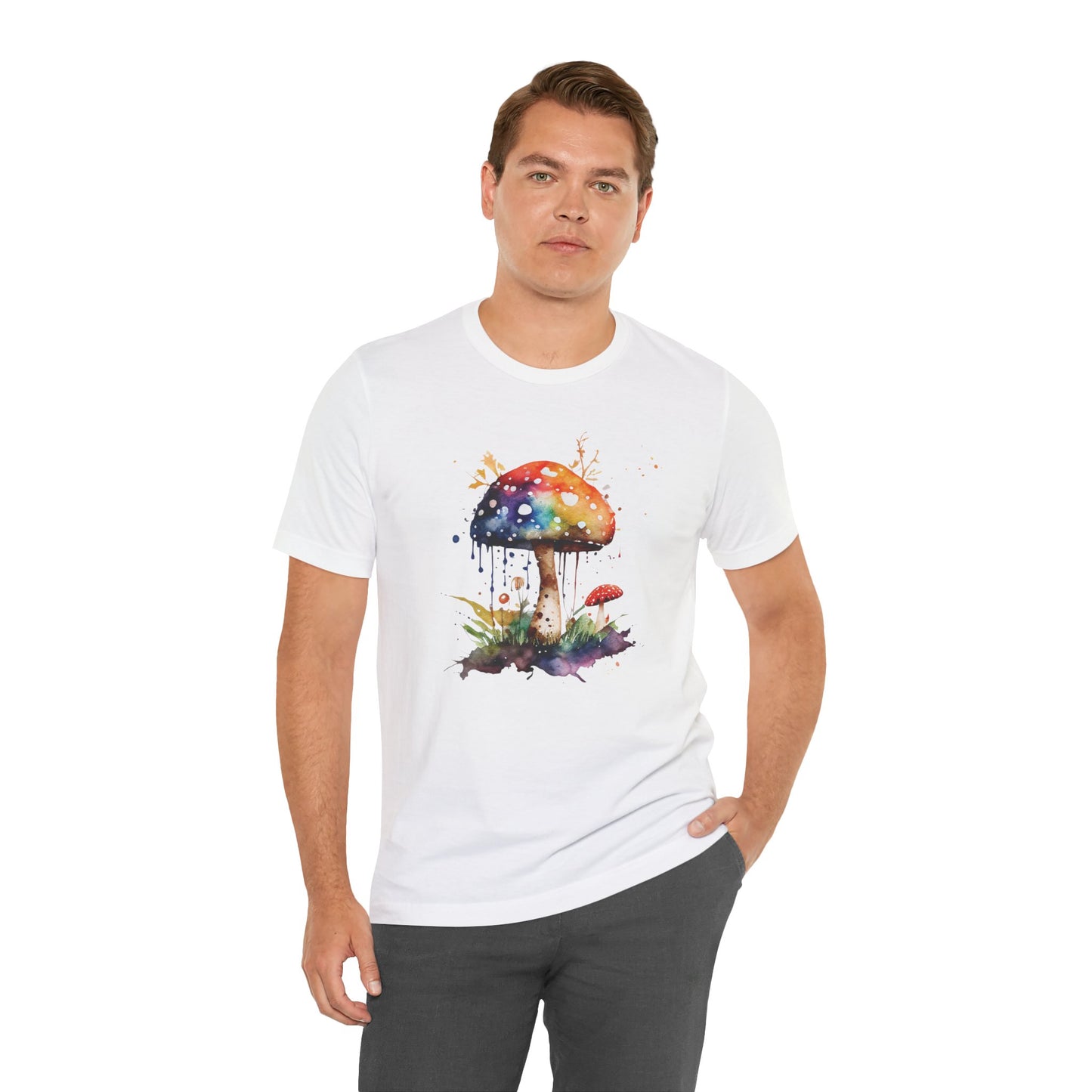 Colorful Mushroom Art Unisex Tee - Playful & Whimsical Design for Nature Lovers