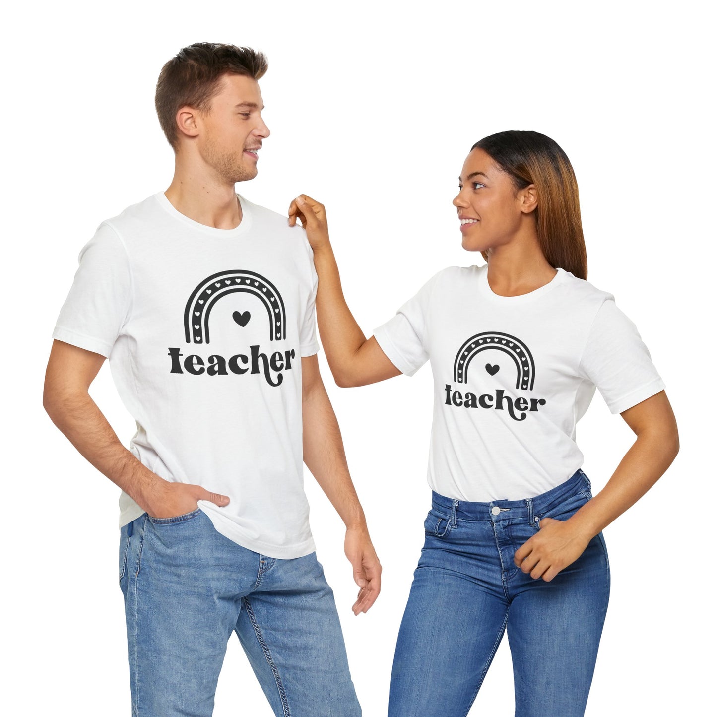 Teacher Rainbow Tee - Unisex Short Sleeve T-Shirt