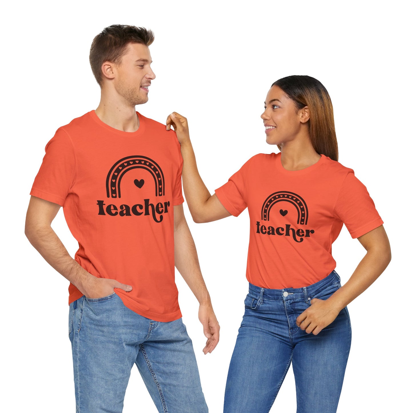 Teacher Rainbow Tee - Unisex Short Sleeve T-Shirt