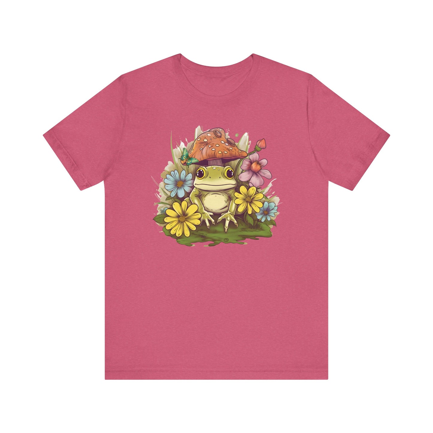 Cute Frog and Flower Unisex Jersey Tee
