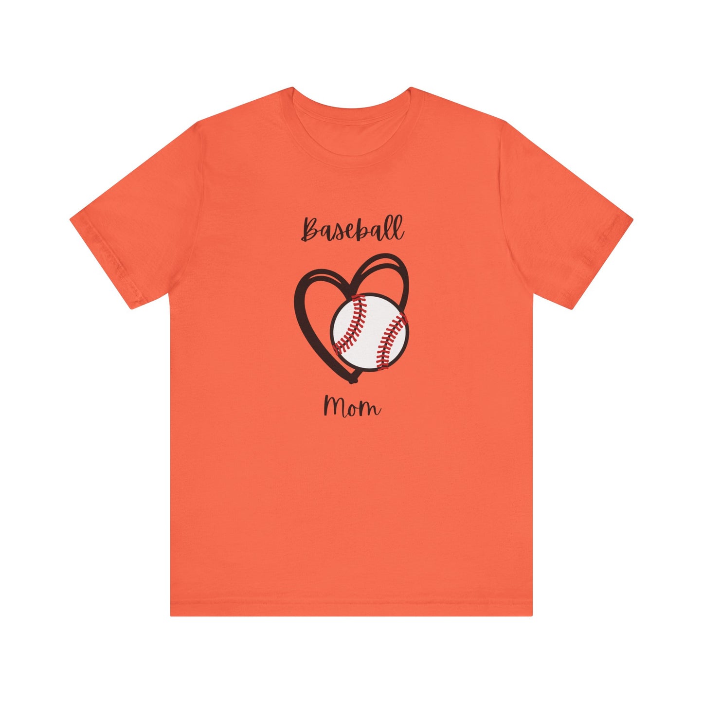 Baseball Mom Heart Tee -Jersey Short Sleeve T-Shirt