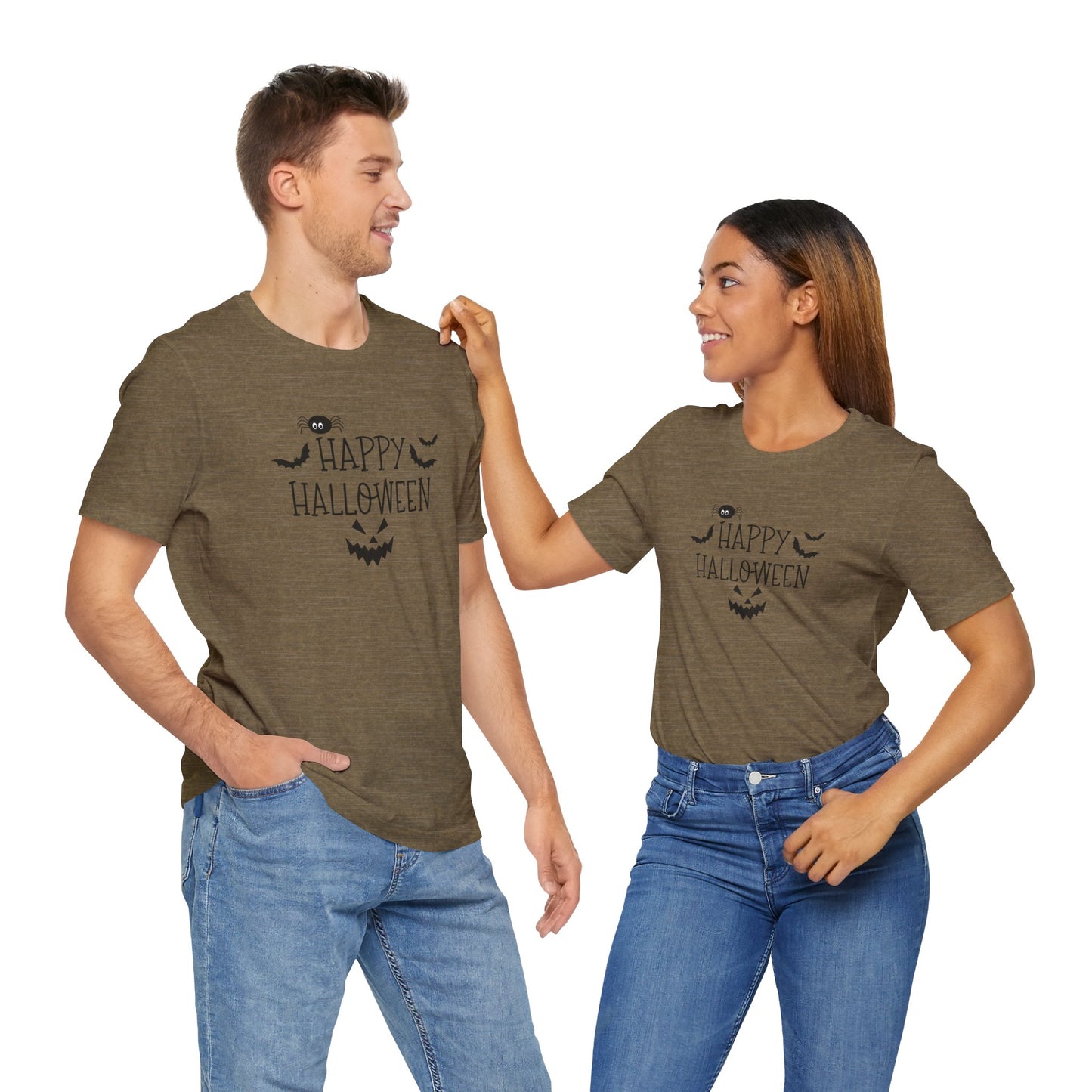Happy Halloween Tee, Spooky T-Shirt for Fall, Halloween Party Attire, Trick or Treat Shirt, Casual Halloween Outfit