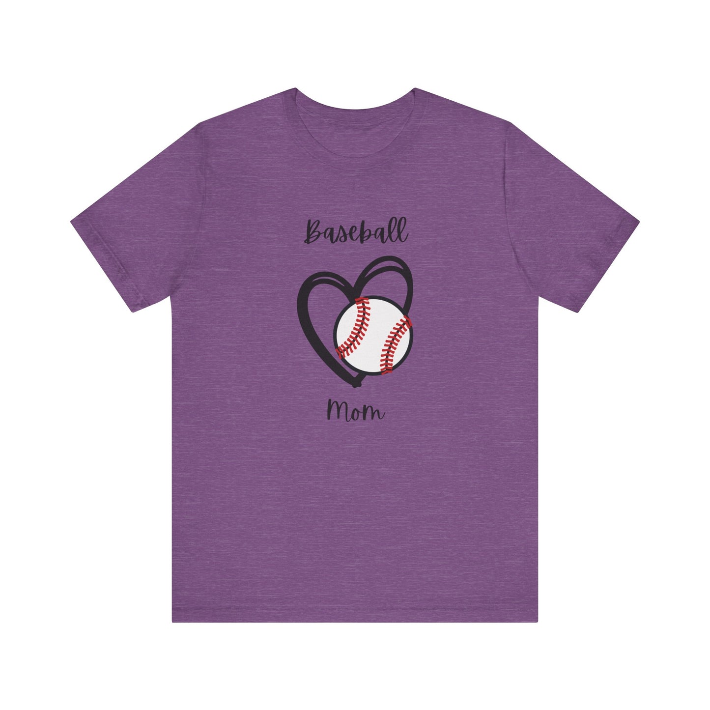 Baseball Mom Heart Tee -Jersey Short Sleeve T-Shirt