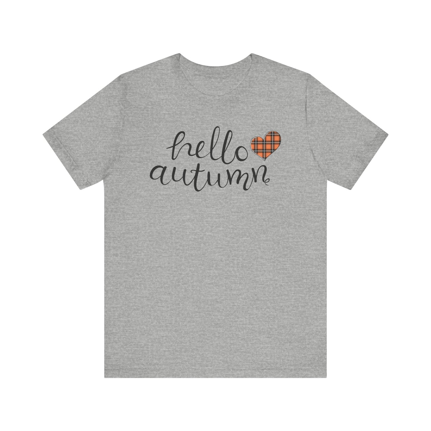 Autumn Vibes Tee - Hello Autumn Short Sleeve Shirt for Fall, Casual Wear, Gift for Her, Seasonal Fashion, Comfortable Everyday Tee