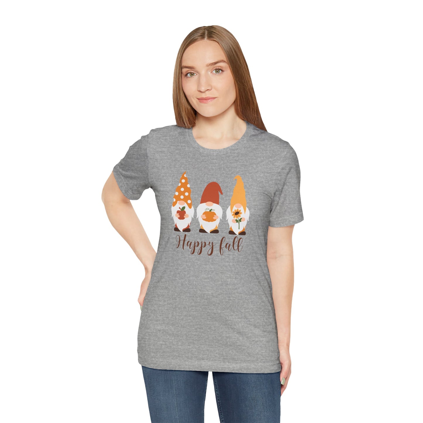 Happy Fall Gnome Tee, T-Shirt for Autumn, Fall Gnome Shirt, Cozy Fall Outfit, Thanksgiving Gift, Seasonal Apparel