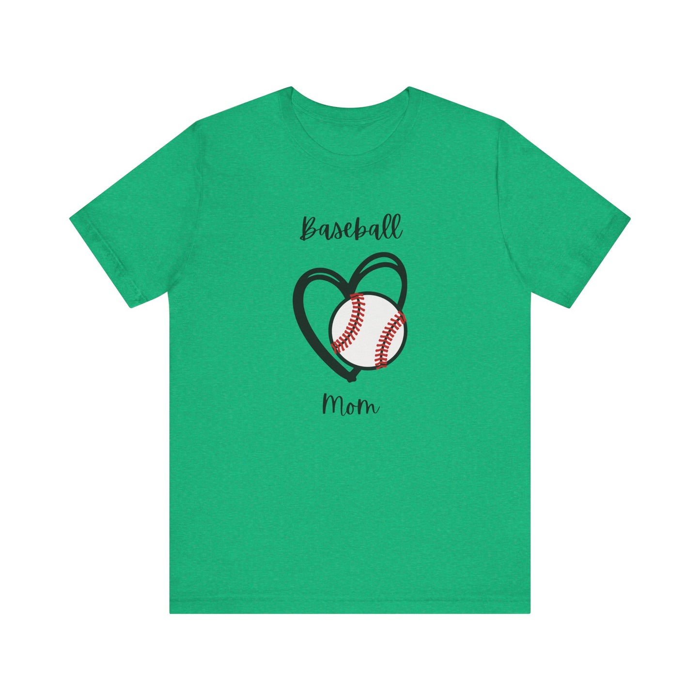Baseball Mom Heart Tee -Jersey Short Sleeve T-Shirt