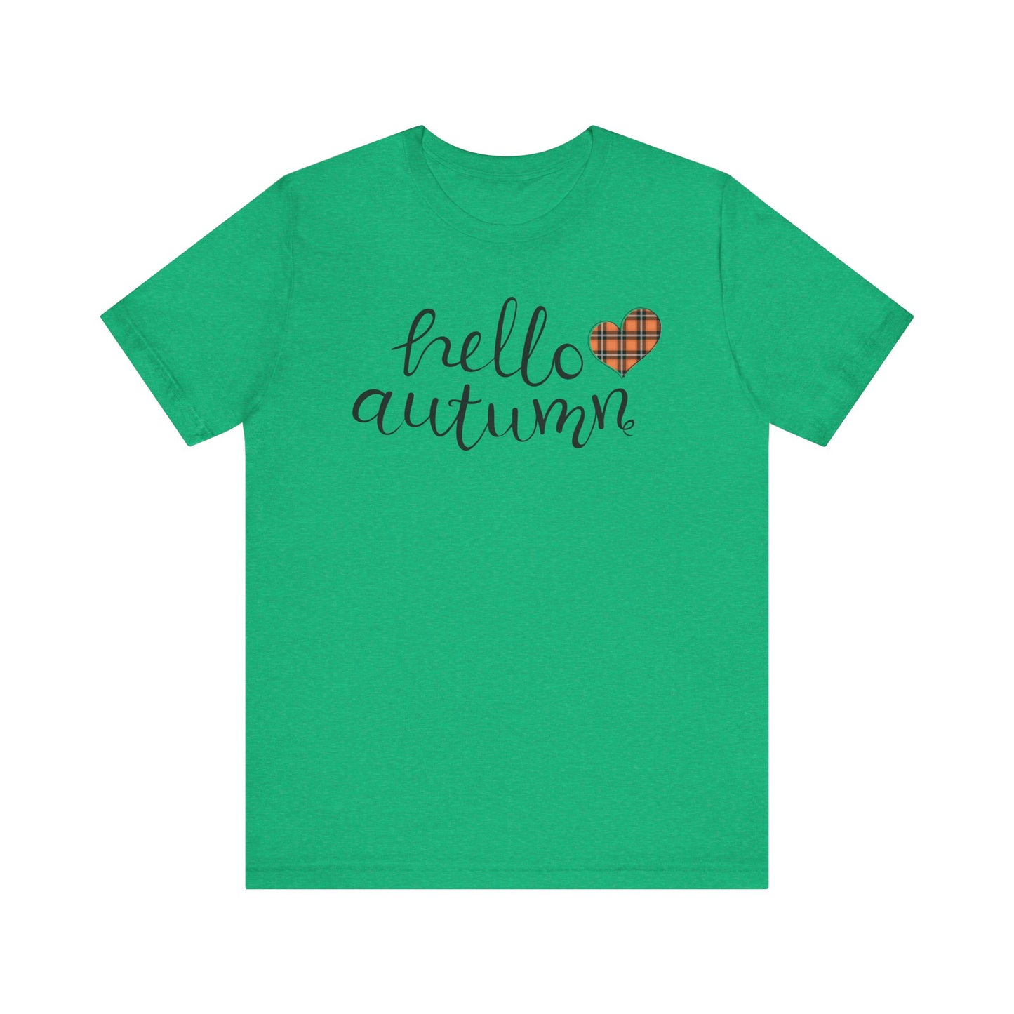 Autumn Vibes Tee - Hello Autumn Short Sleeve Shirt for Fall, Casual Wear, Gift for Her, Seasonal Fashion, Comfortable Everyday Tee