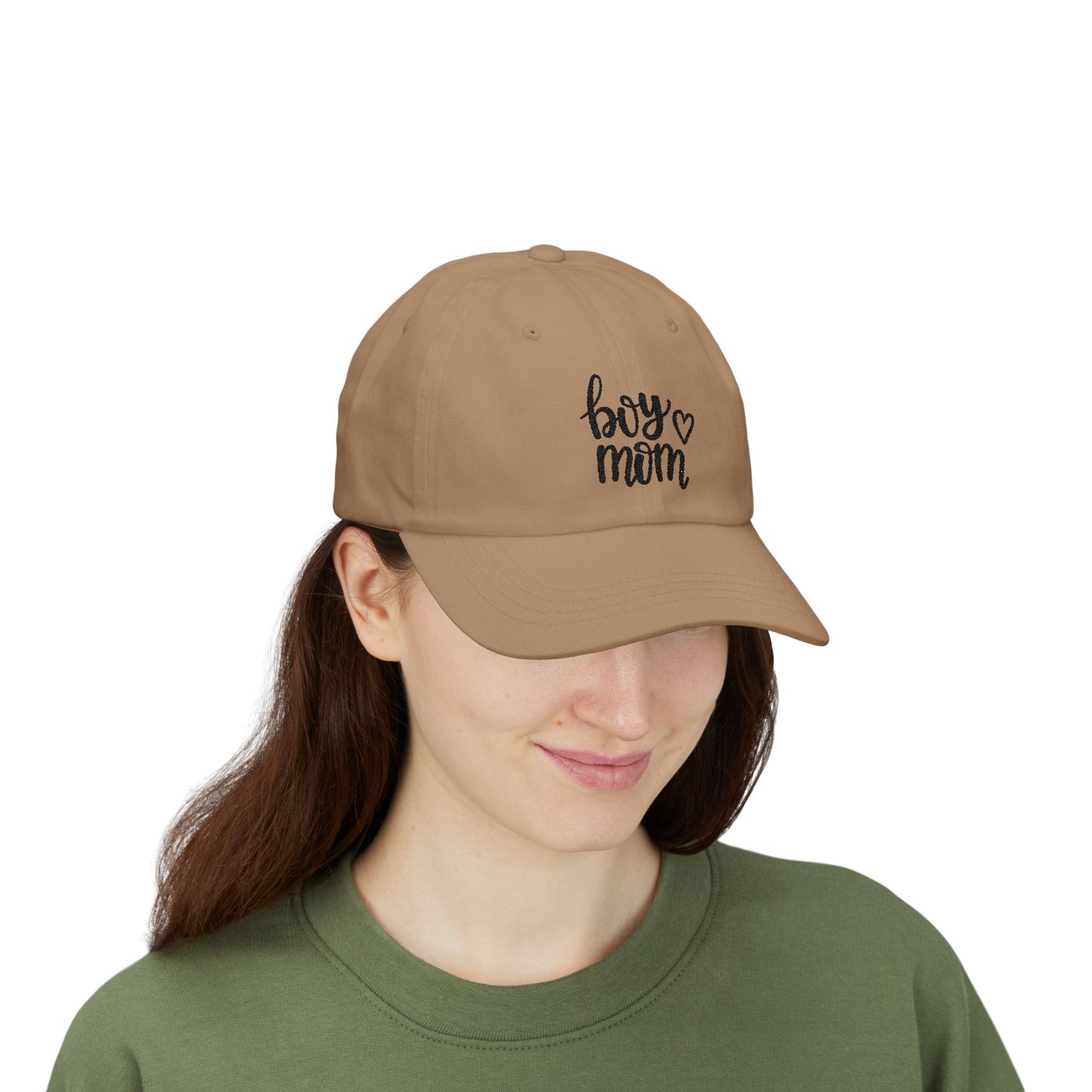 Boy Mom Classic Dad Cap - Stylish White Hat for Proud Mothers