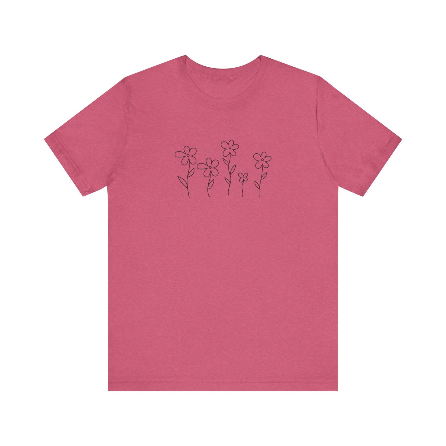 Floral Graphic Tee - Casual Comfort for Nature Lovers