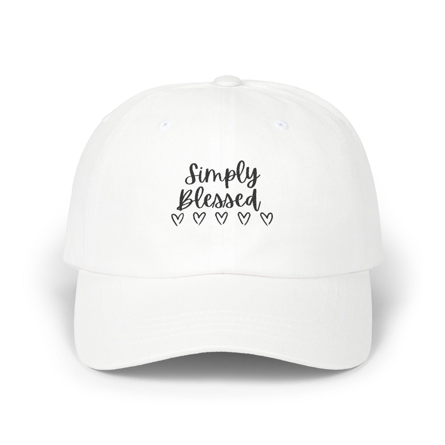 Simply Blessed Classic Dad Cap - Casual White Hat for Everyday Wear