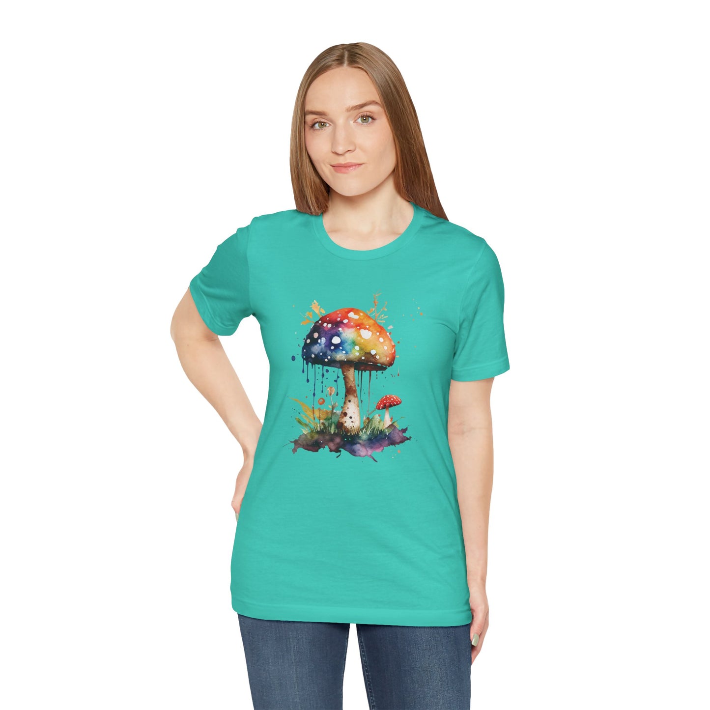 Colorful Mushroom Art Unisex Tee - Playful & Whimsical Design for Nature Lovers