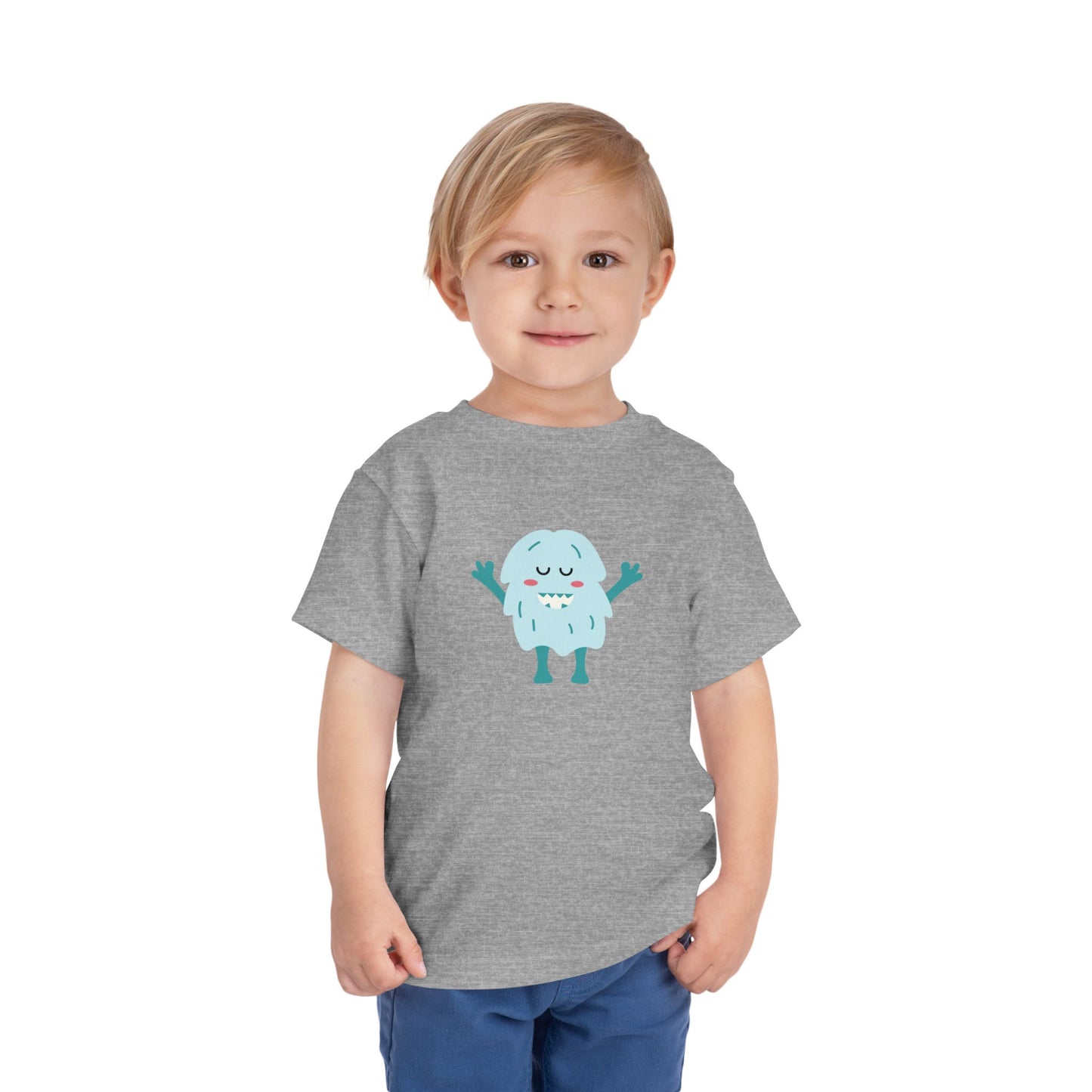 Cute Monster Toddler Short Sleeve Tee - Adorable Playful Shirt for Kids