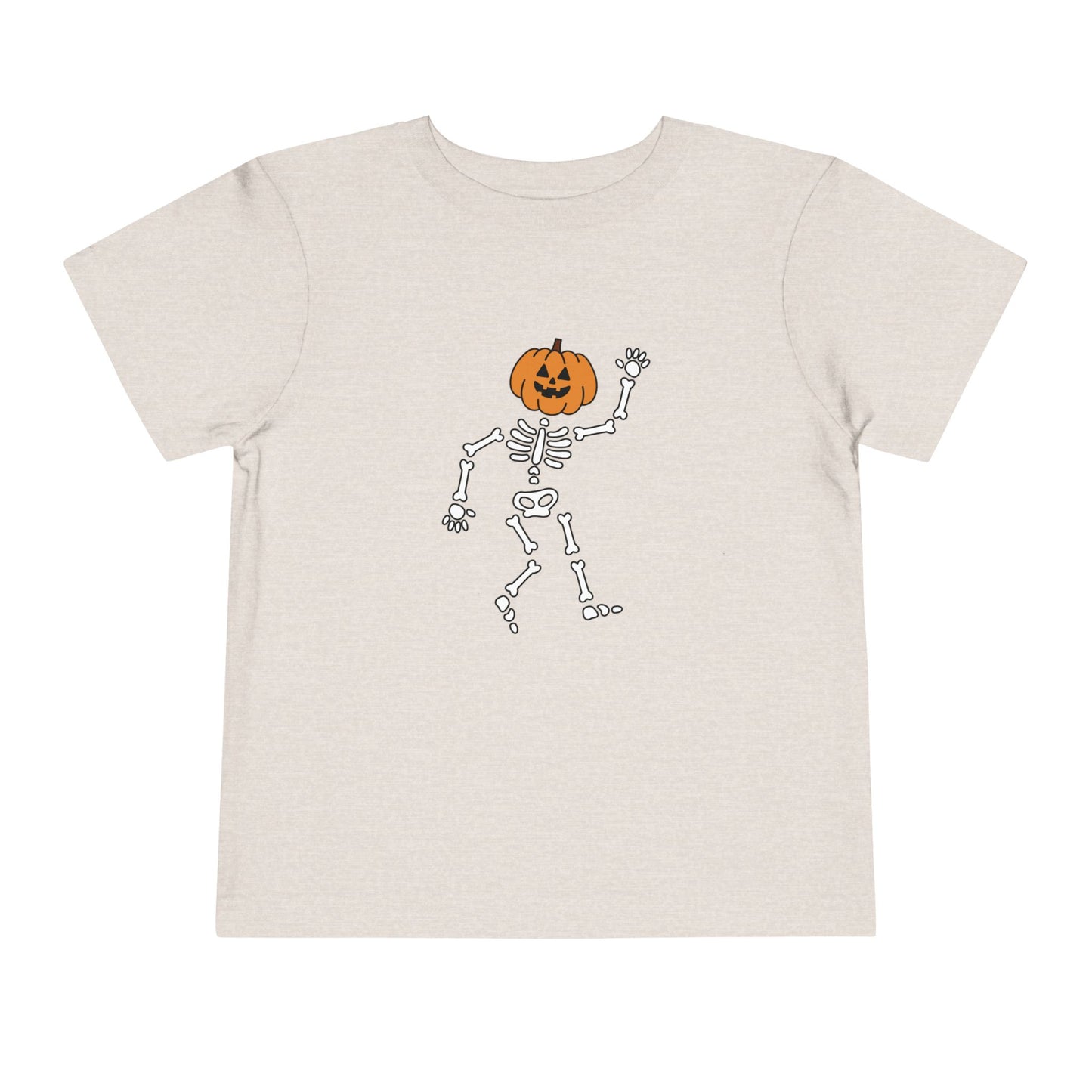 Cute Halloween Skeleton Toddler Tee, Halloween Shirt, Pumpkin Skeleton Tee, Toddler Costume Top, Kids Halloween Apparel