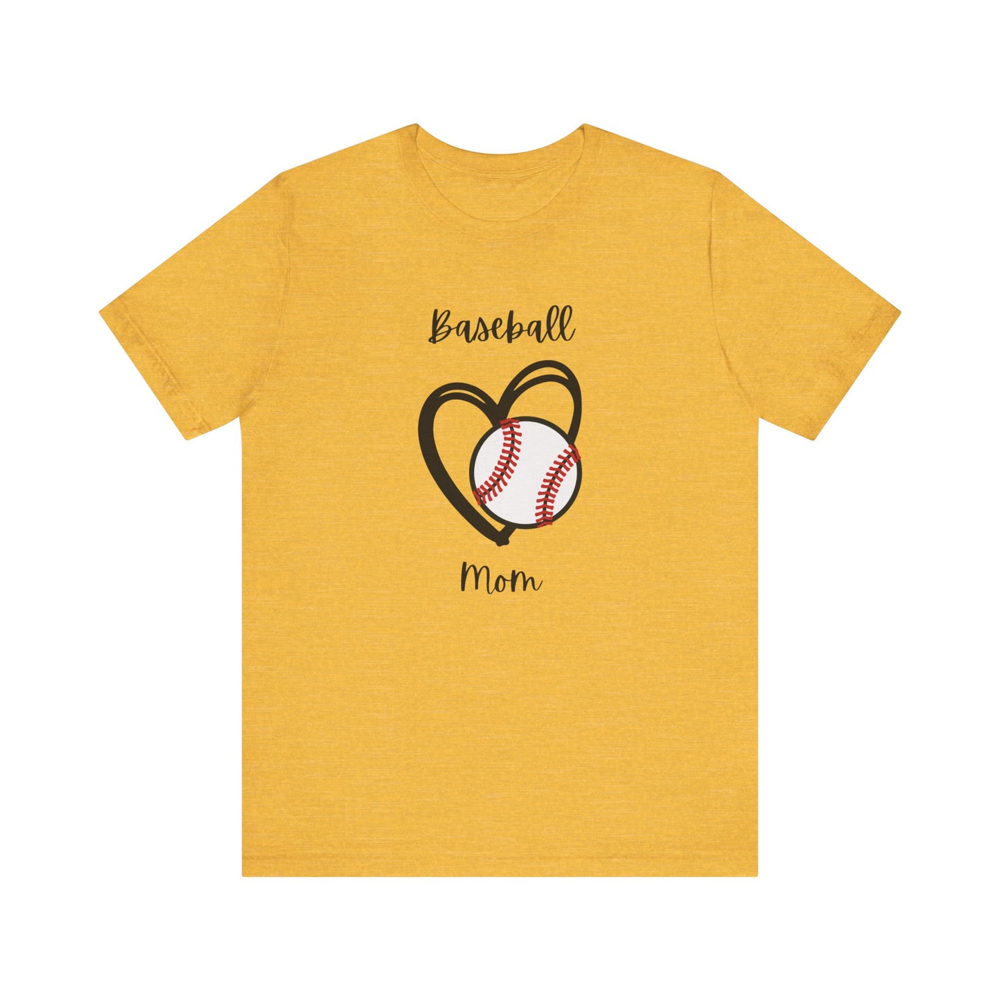 Baseball Mom Heart Tee -Jersey Short Sleeve T-Shirt