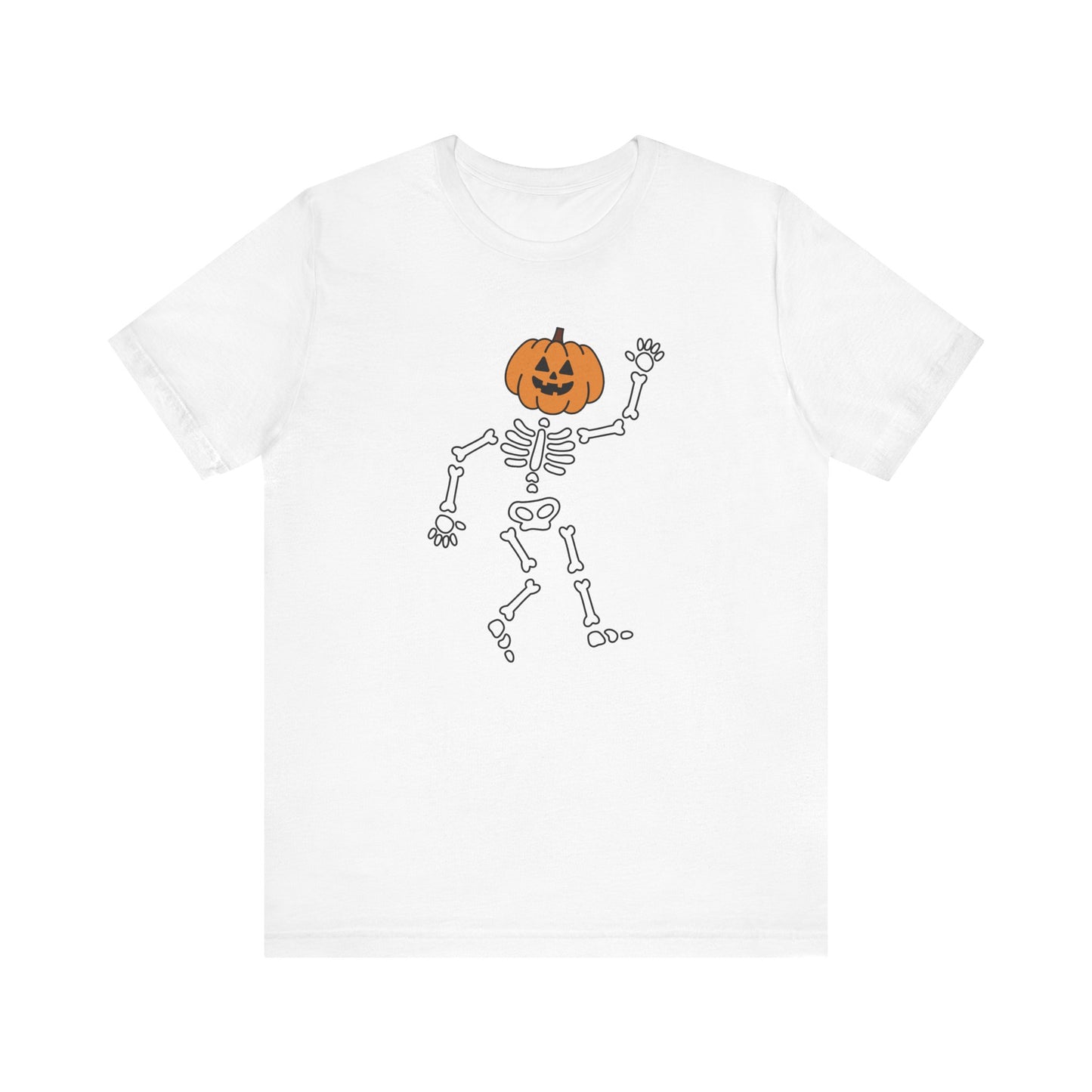 Halloween Skeleton Tee, Fun T-Shirt for Fall Celebrations, Spooky Season Outfit, Perfect for Costume Parties, Trick or Treat Events