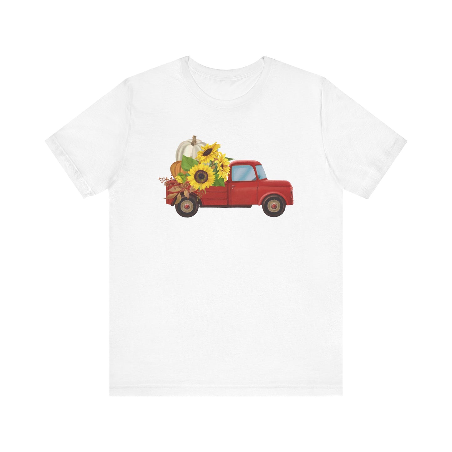 Vintage Truck with Sunflowers Tee, Casual Summer Shirt, Garden Lover Gift, Fall Festival Apparel, Everyday Wear, Farmhouse Style Clothing