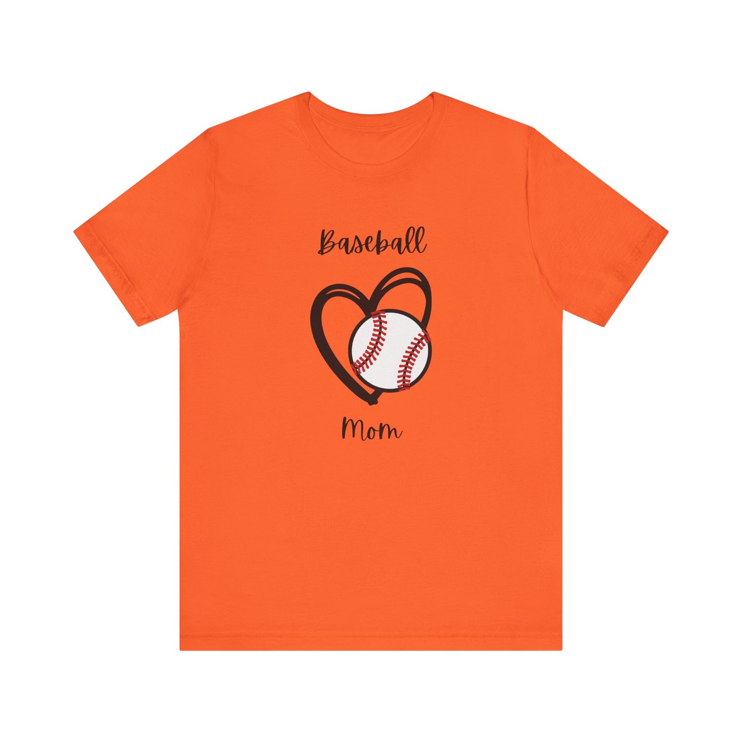 Baseball Mom Heart Tee -Jersey Short Sleeve T-Shirt