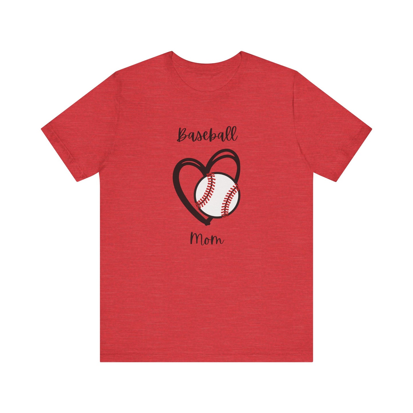 Baseball Mom Heart Tee -Jersey Short Sleeve T-Shirt