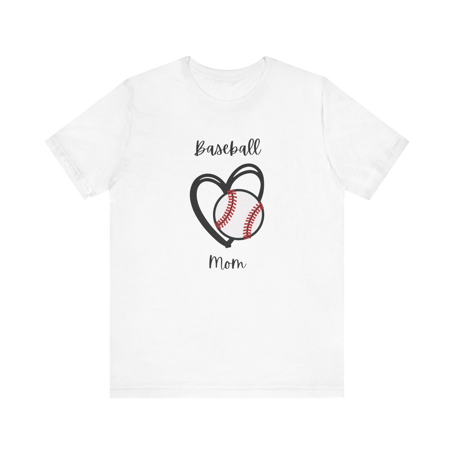 Baseball Mom Heart Tee -Jersey Short Sleeve T-Shirt