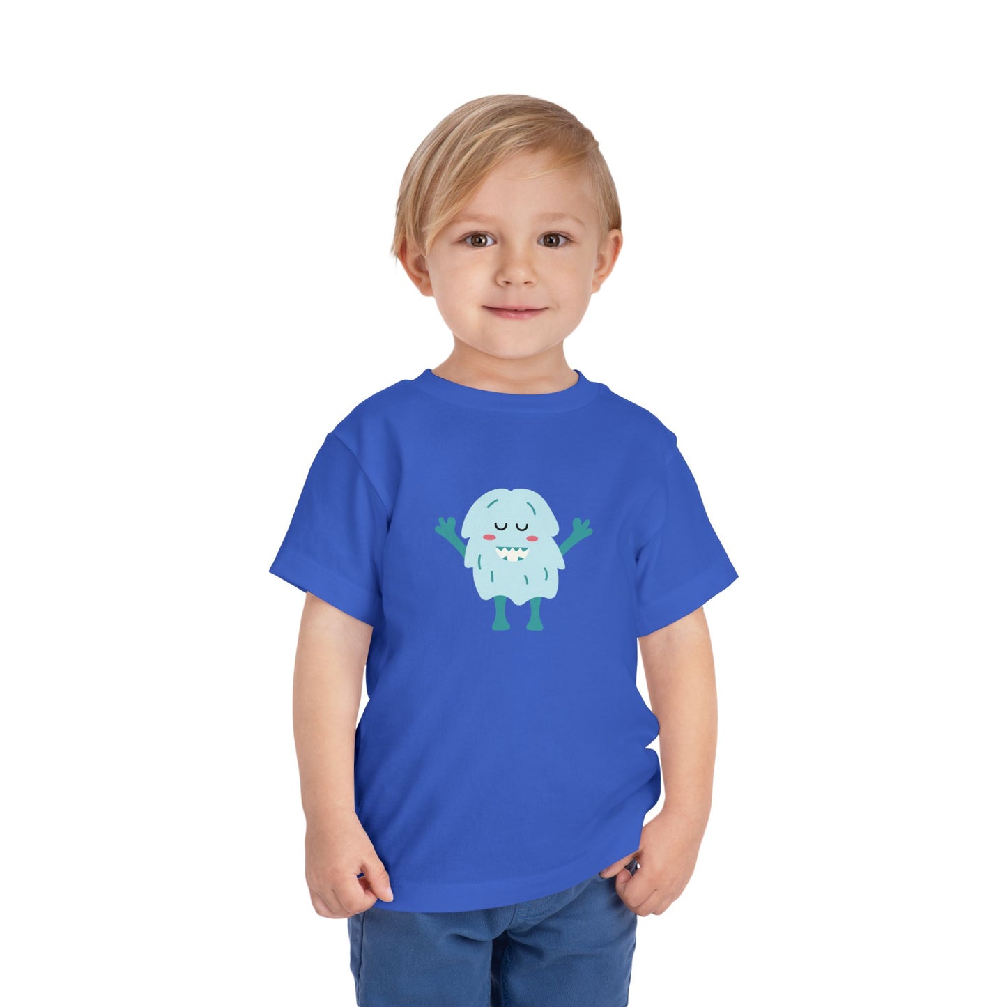 Cute Monster Toddler Short Sleeve Tee - Adorable Playful Shirt for Kids