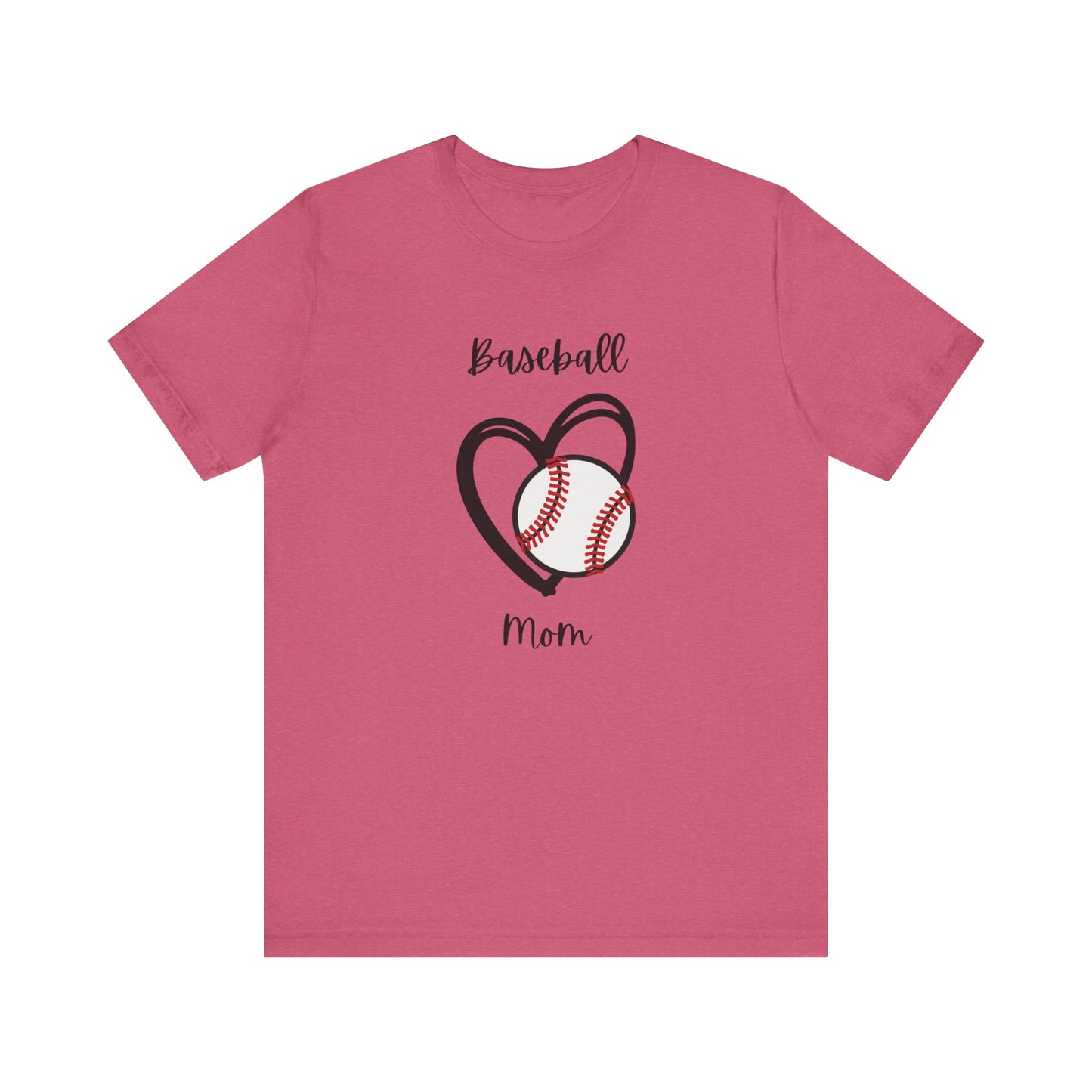 Baseball Mom Heart Tee -Jersey Short Sleeve T-Shirt