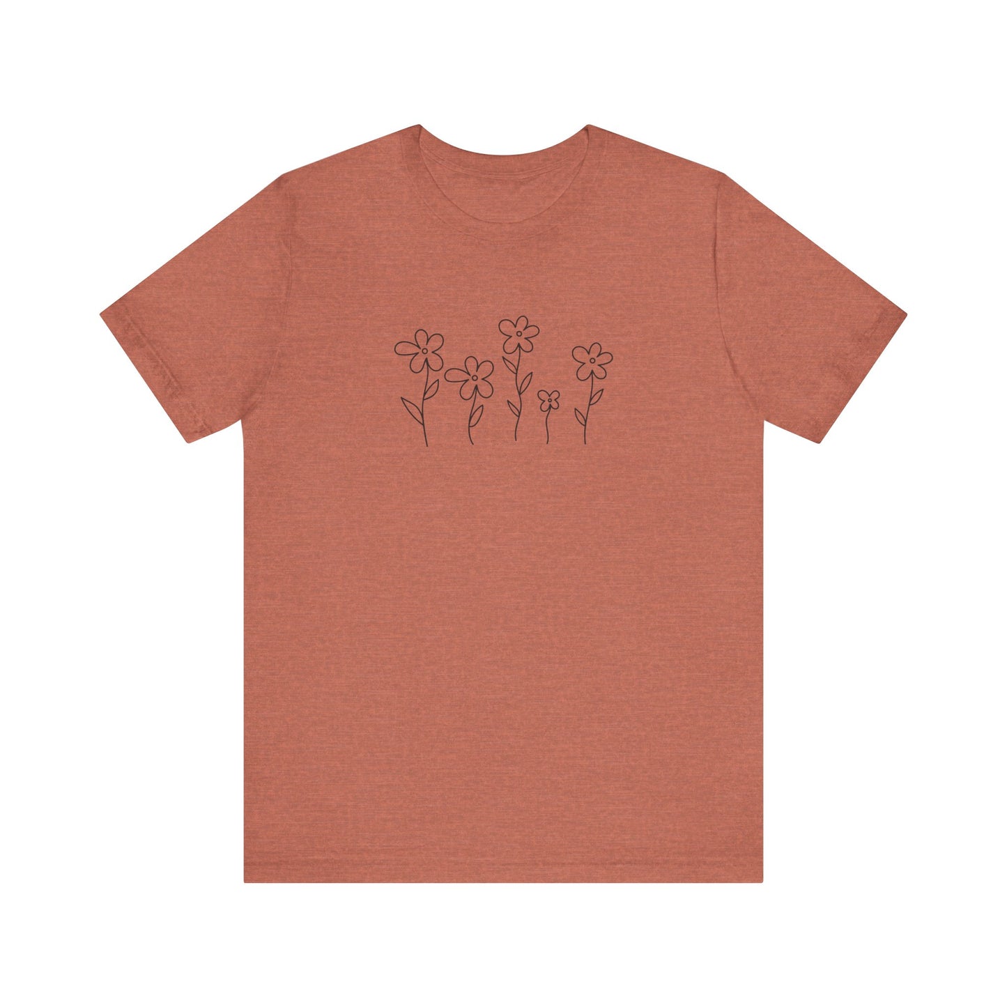 Floral Graphic Tee - Casual Comfort for Nature Lovers