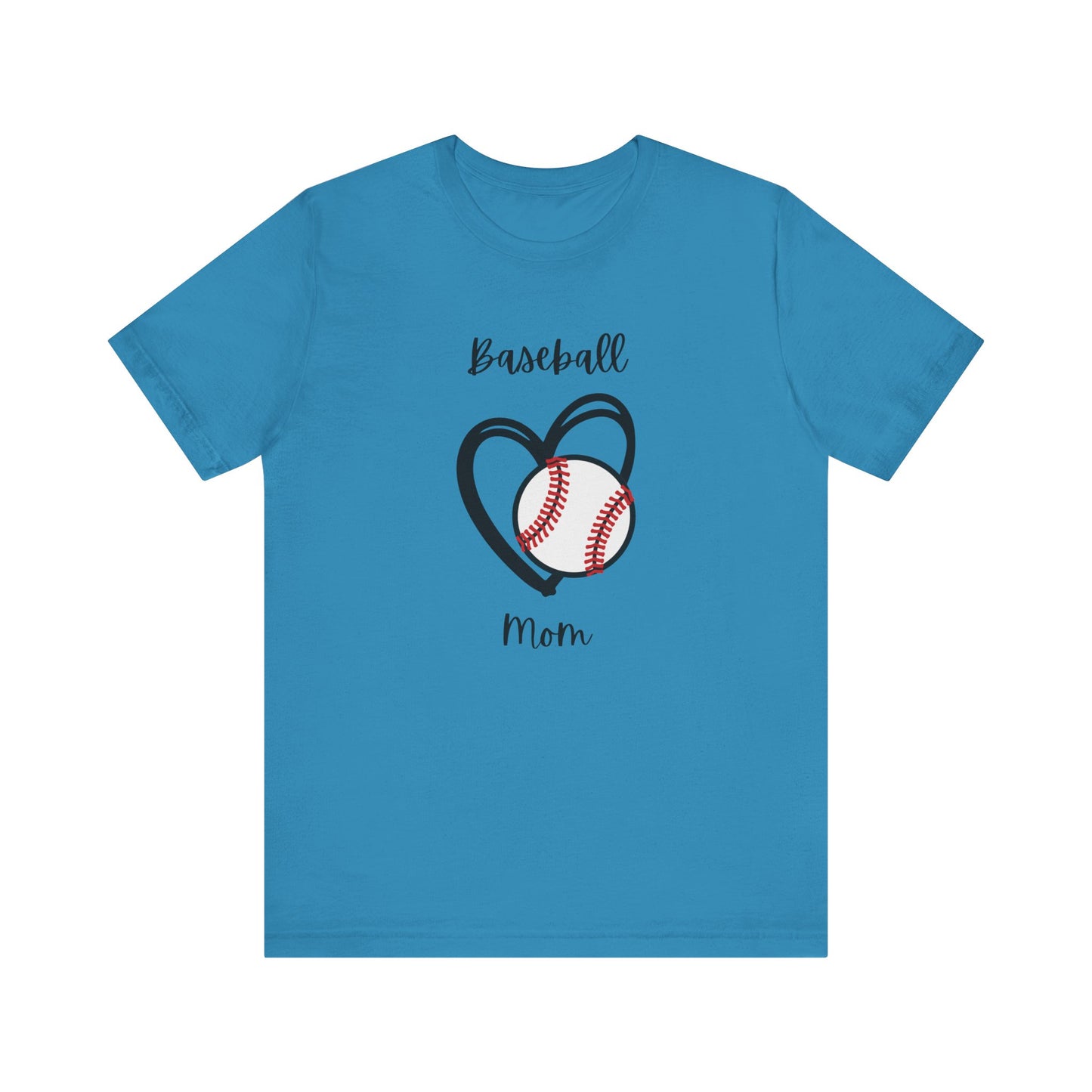 Baseball Mom Heart Tee -Jersey Short Sleeve T-Shirt