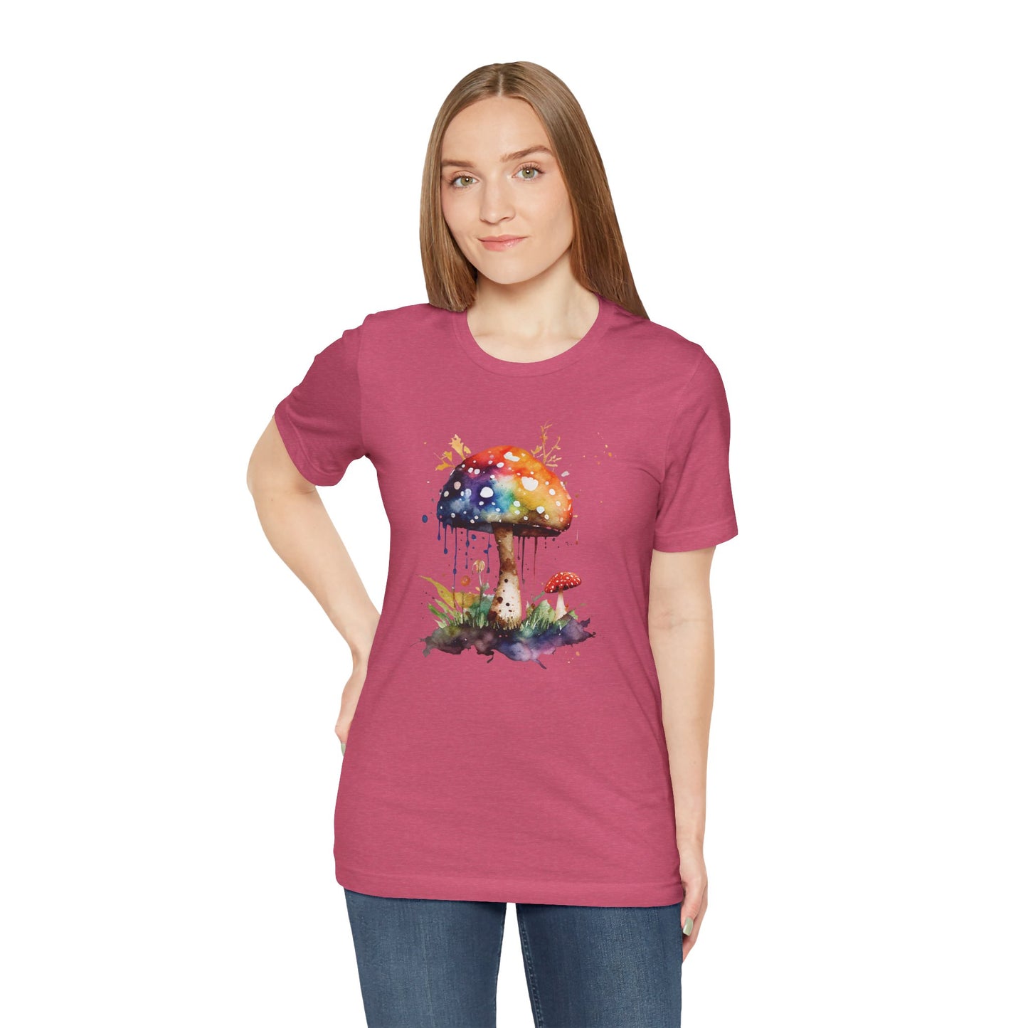 Colorful Mushroom Art Unisex Tee - Playful & Whimsical Design for Nature Lovers