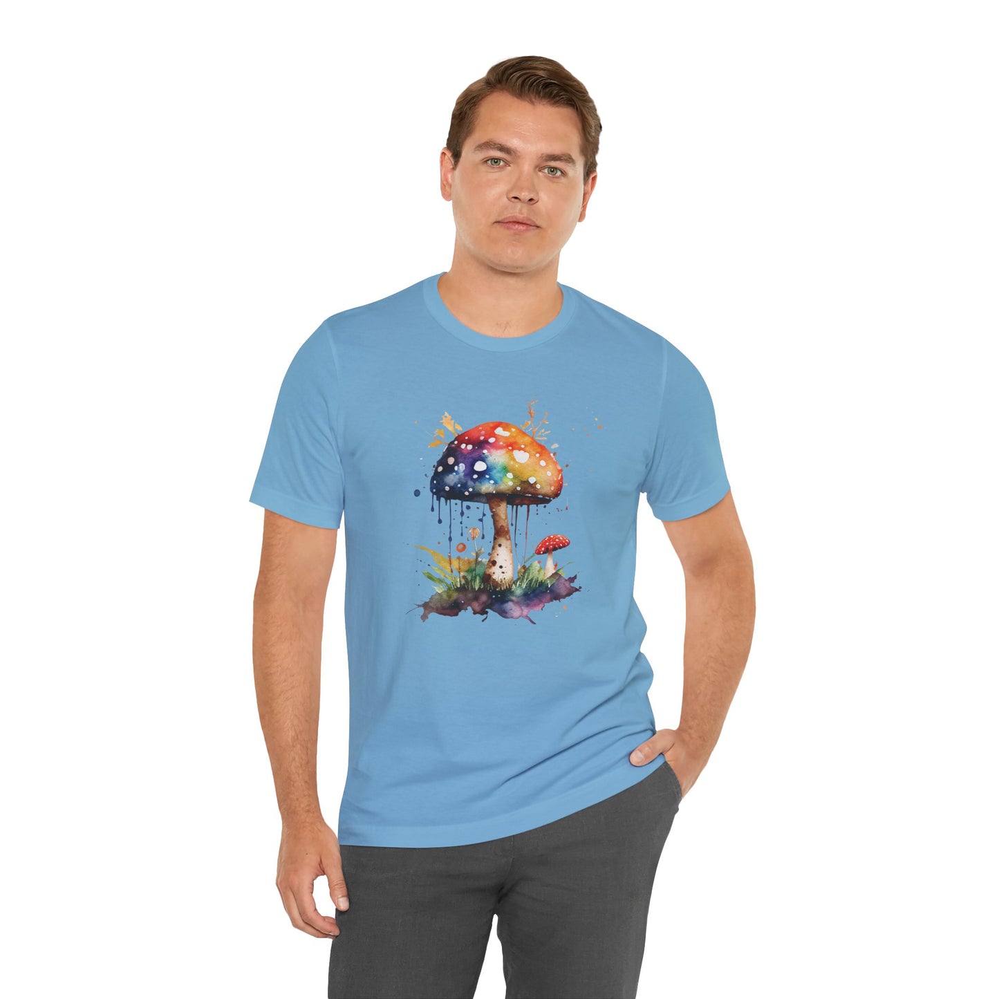 Colorful Mushroom Art Unisex Tee - Playful & Whimsical Design for Nature Lovers