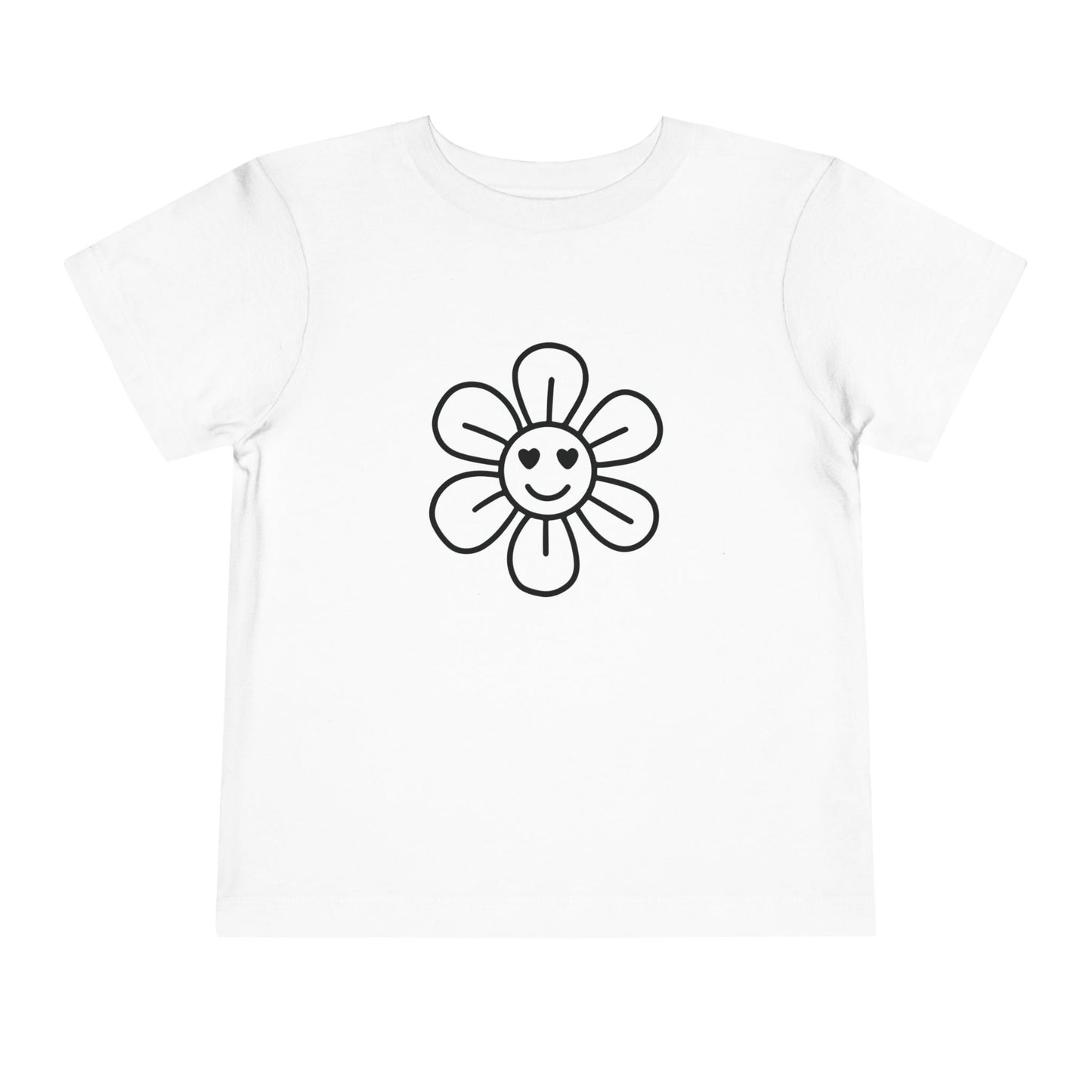 Happy Flower Toddler Short Sleeve Tee - Cute & Comfortable Kids T-Shirt