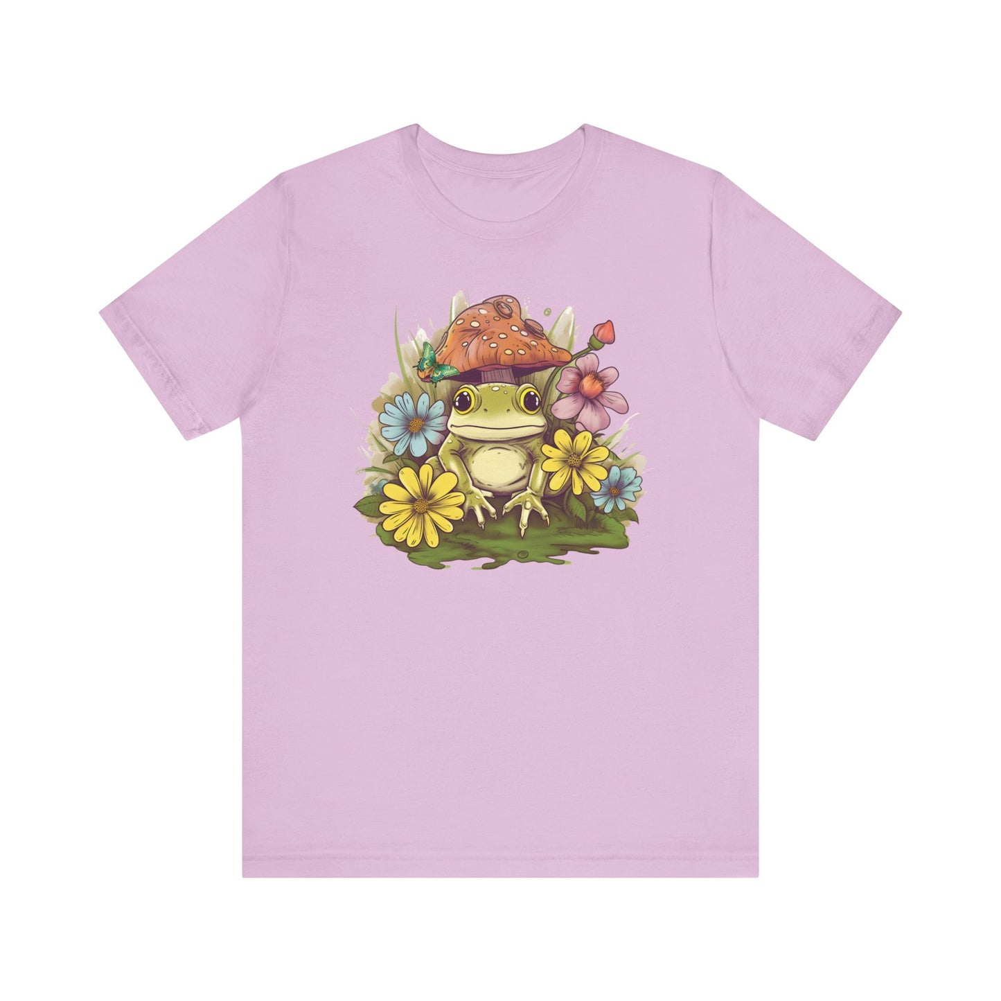 Cute Frog and Flower Unisex Jersey Tee