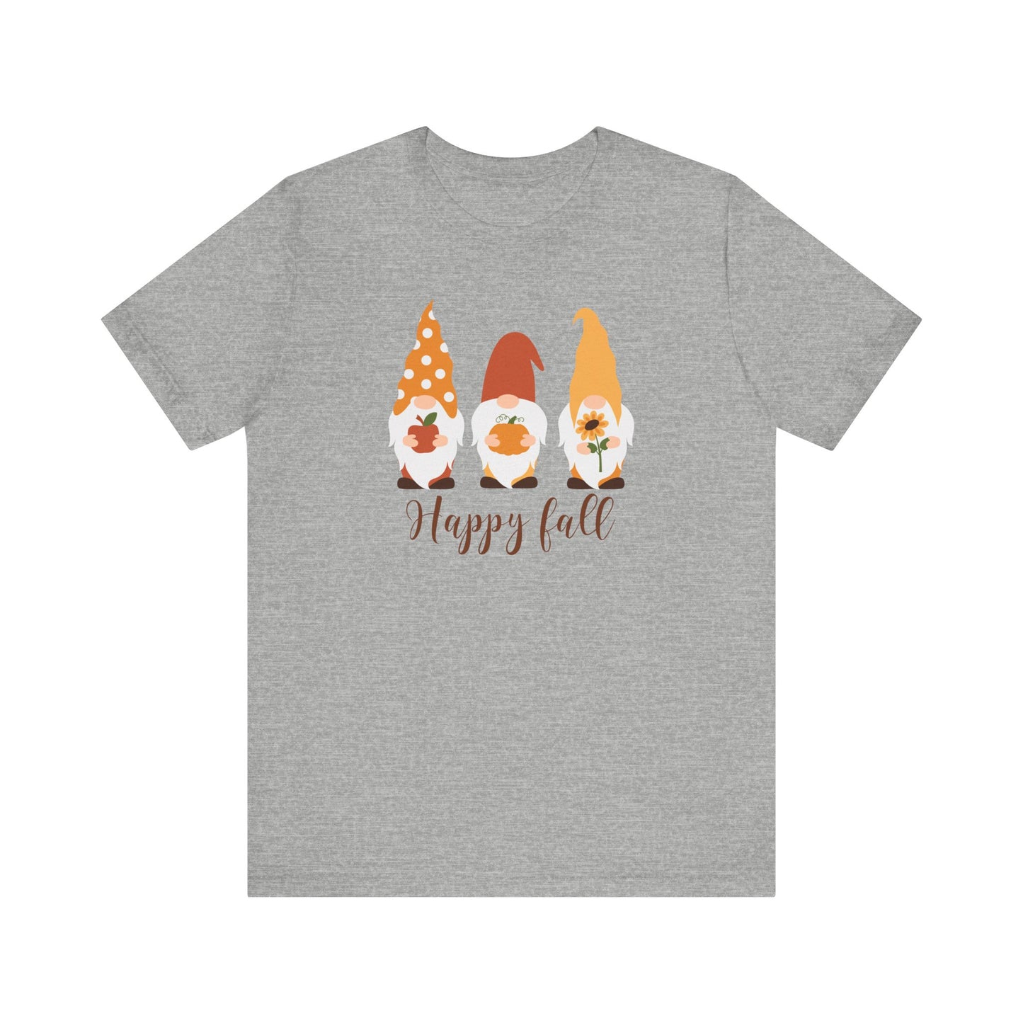 Happy Fall Gnome Tee, T-Shirt for Autumn, Fall Gnome Shirt, Cozy Fall Outfit, Thanksgiving Gift, Seasonal Apparel