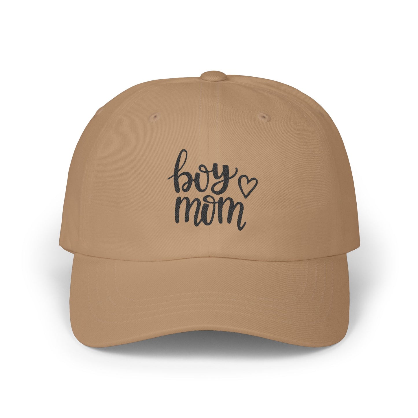 Boy Mom Classic Dad Cap - Stylish White Hat for Proud Mothers
